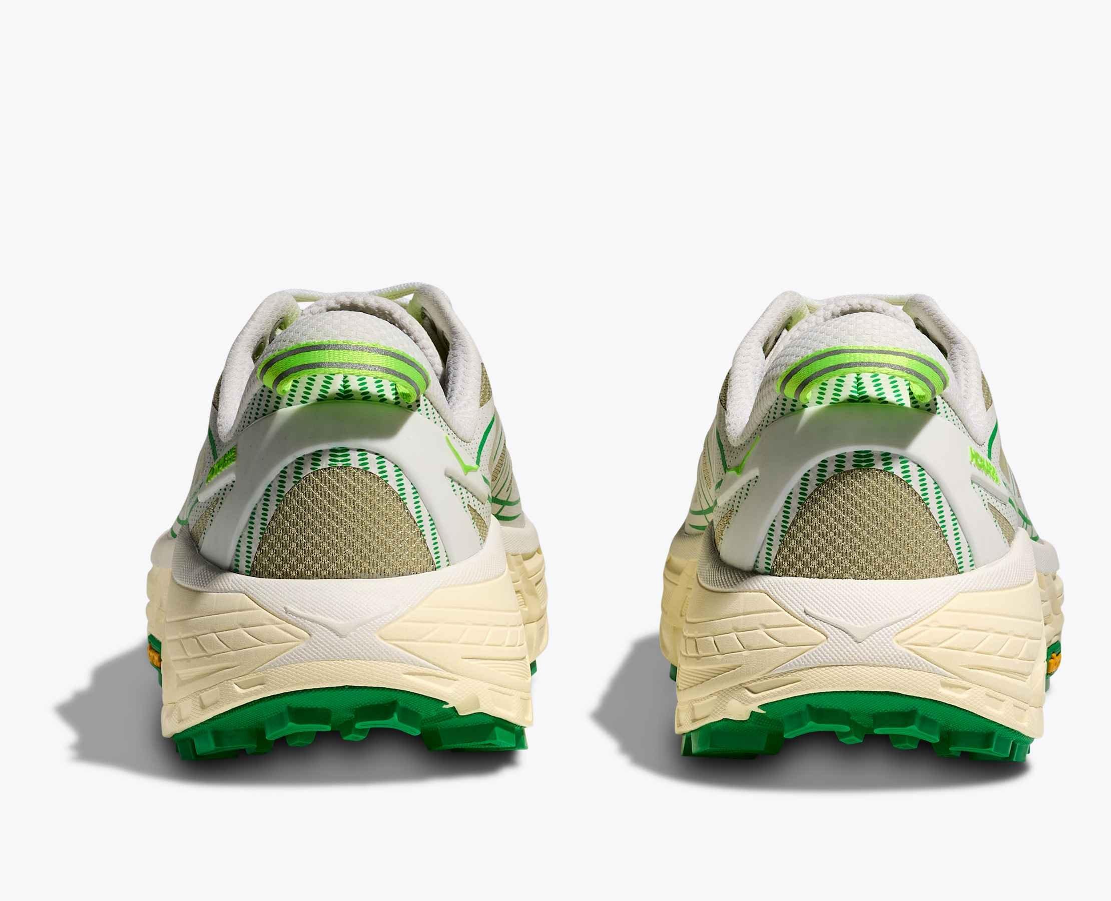 Hoka Mafate 2 "White/Fresh Cut Grass" Unisex Running Shoe - WHITE/GREEN Thumbnail View 5