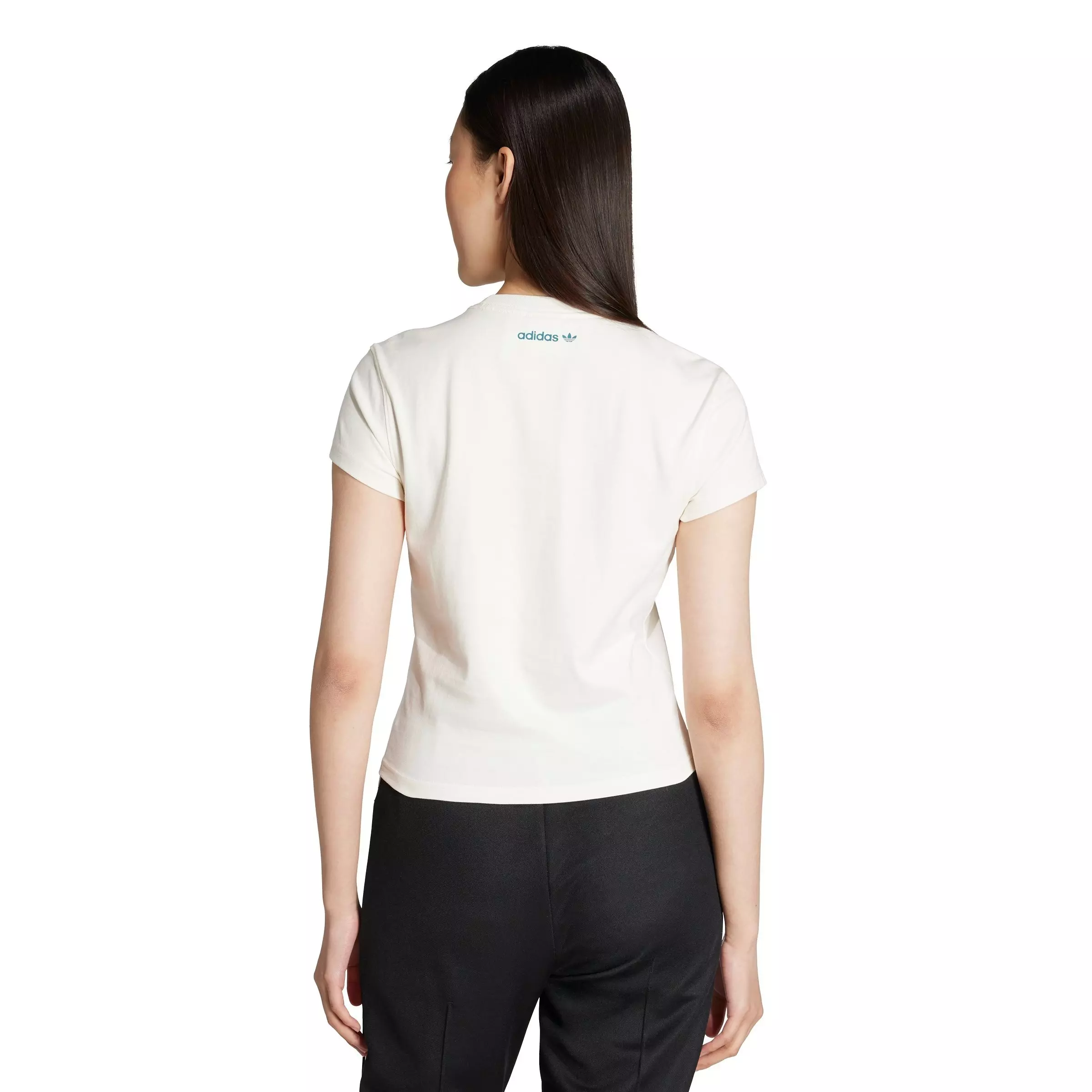 adidas Originals Women's Essential Slim Graphic Tee - SAIL