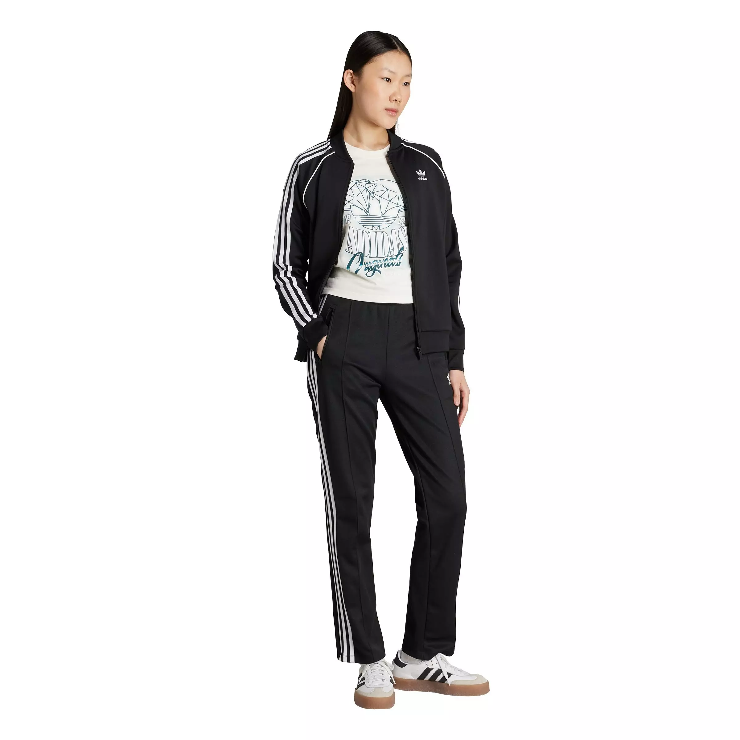adidas Originals Women's Essential Slim Graphic Tee - SAIL