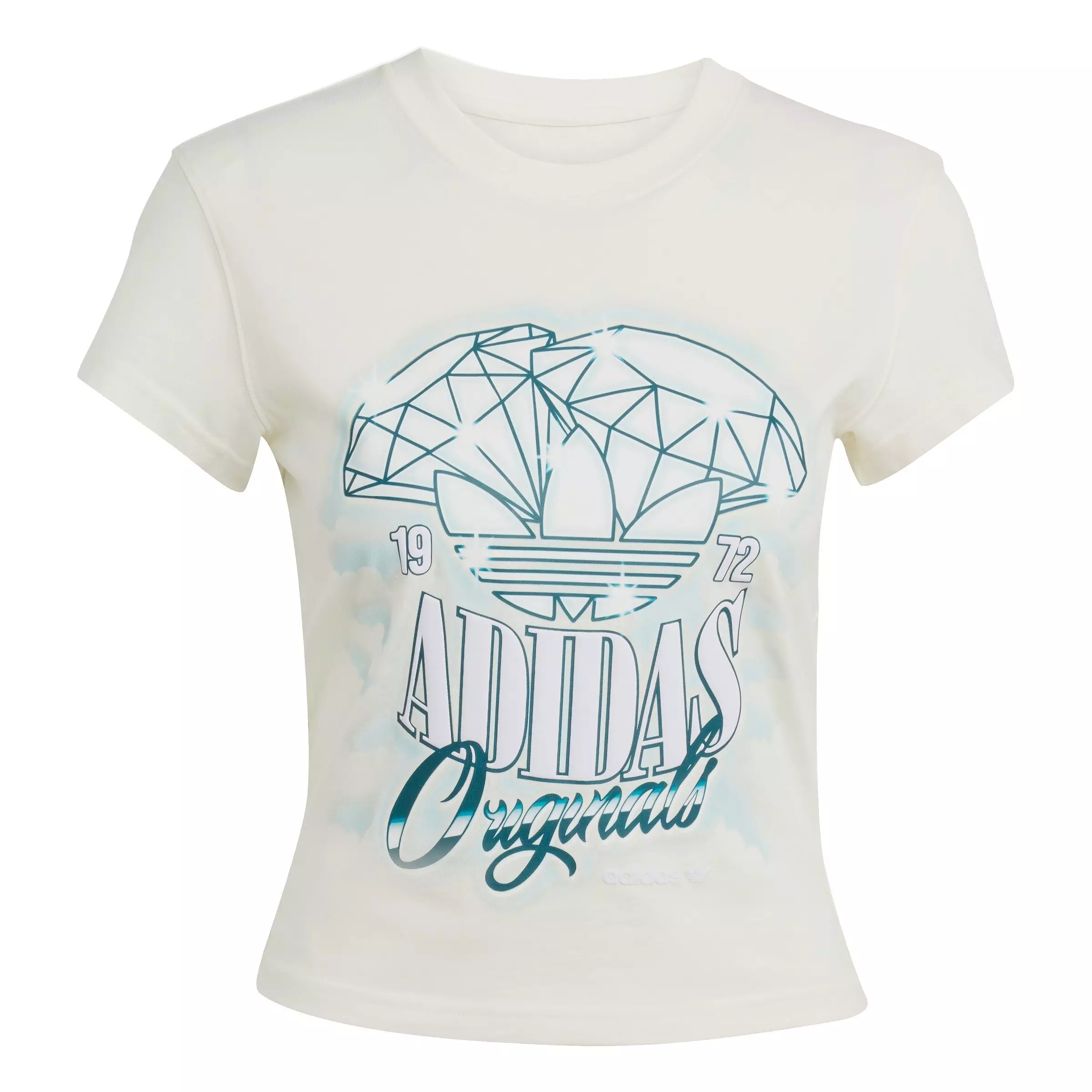 adidas Originals Women's Essential Slim Graphic Tee - SAIL