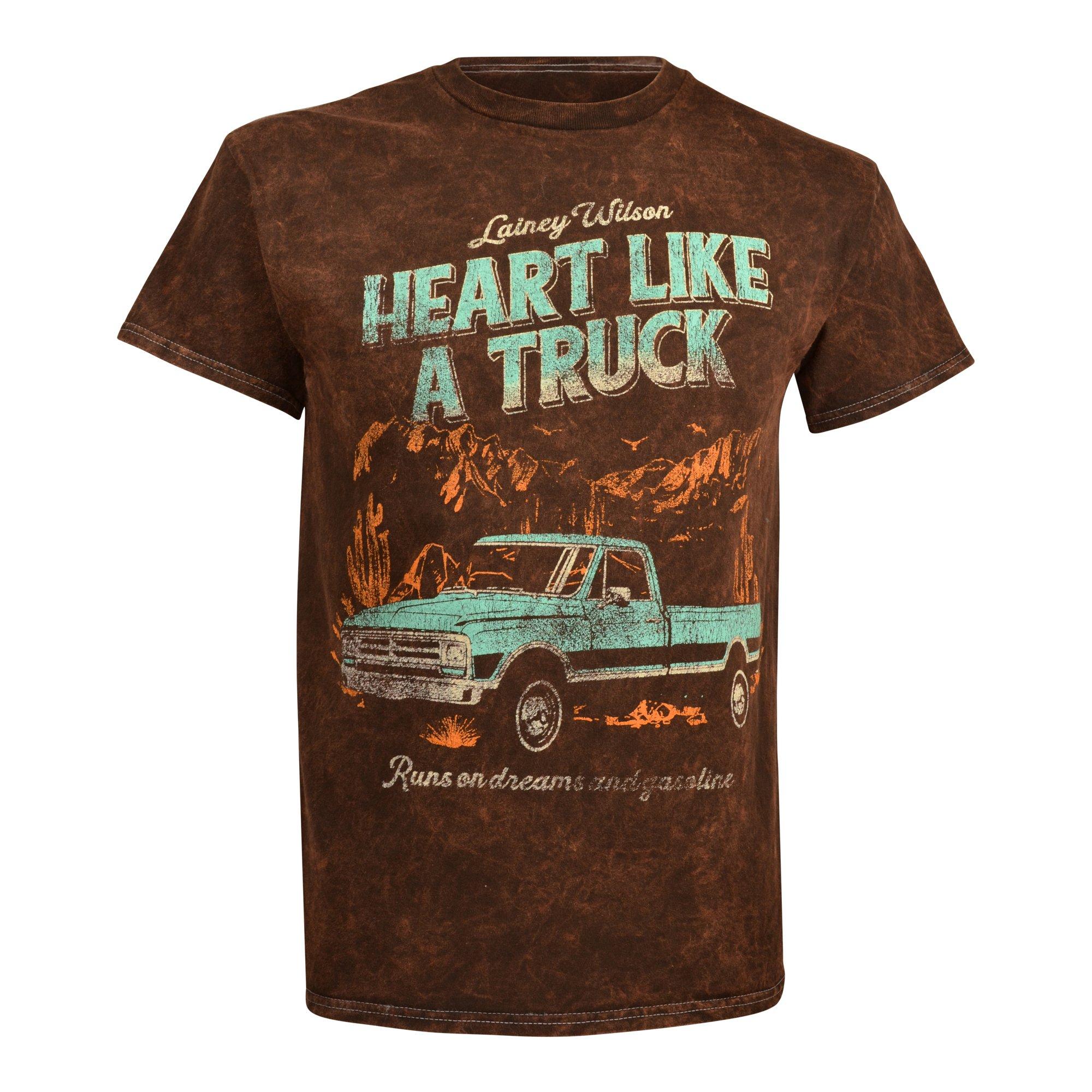 Philcos Women's Heart Like A Truck Graphic Tee - Brown - BROWN Thumbnail View 1