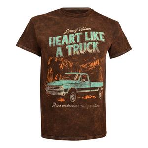 Philcos Women's Heart Like A Truck Graphic Tee - Brown
