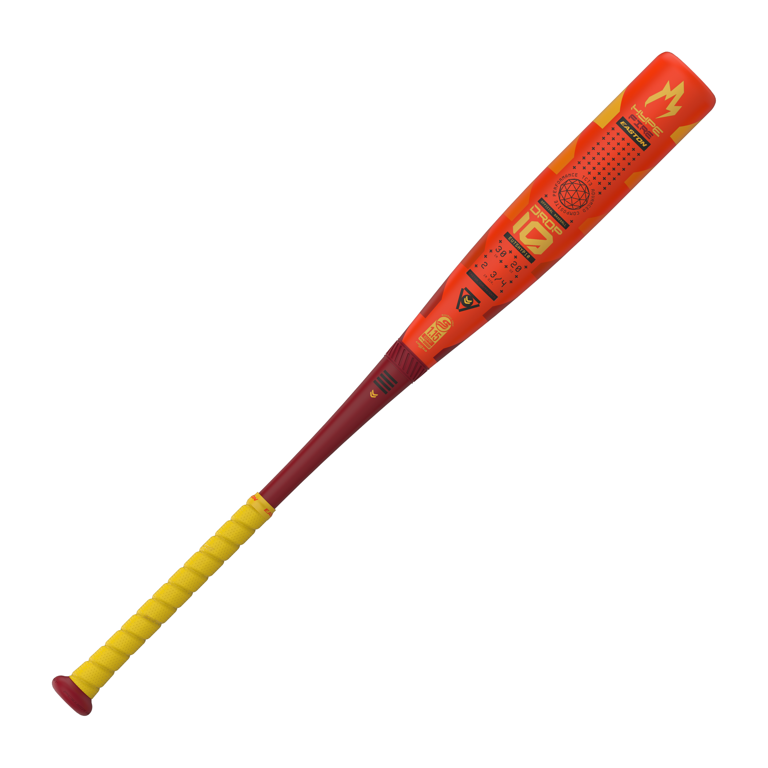 Bat De Baseball EASTON HYPE FIRE (-10) USSSA 2025 - 28 Pouces, 18 Oz - Orange