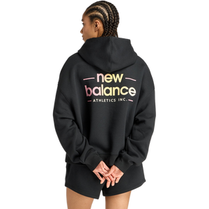New Balance Women's Reimagined Fleece Hoodie-Black
