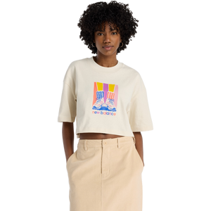 New Balance Women's Gradient Shoes Cropped Tee