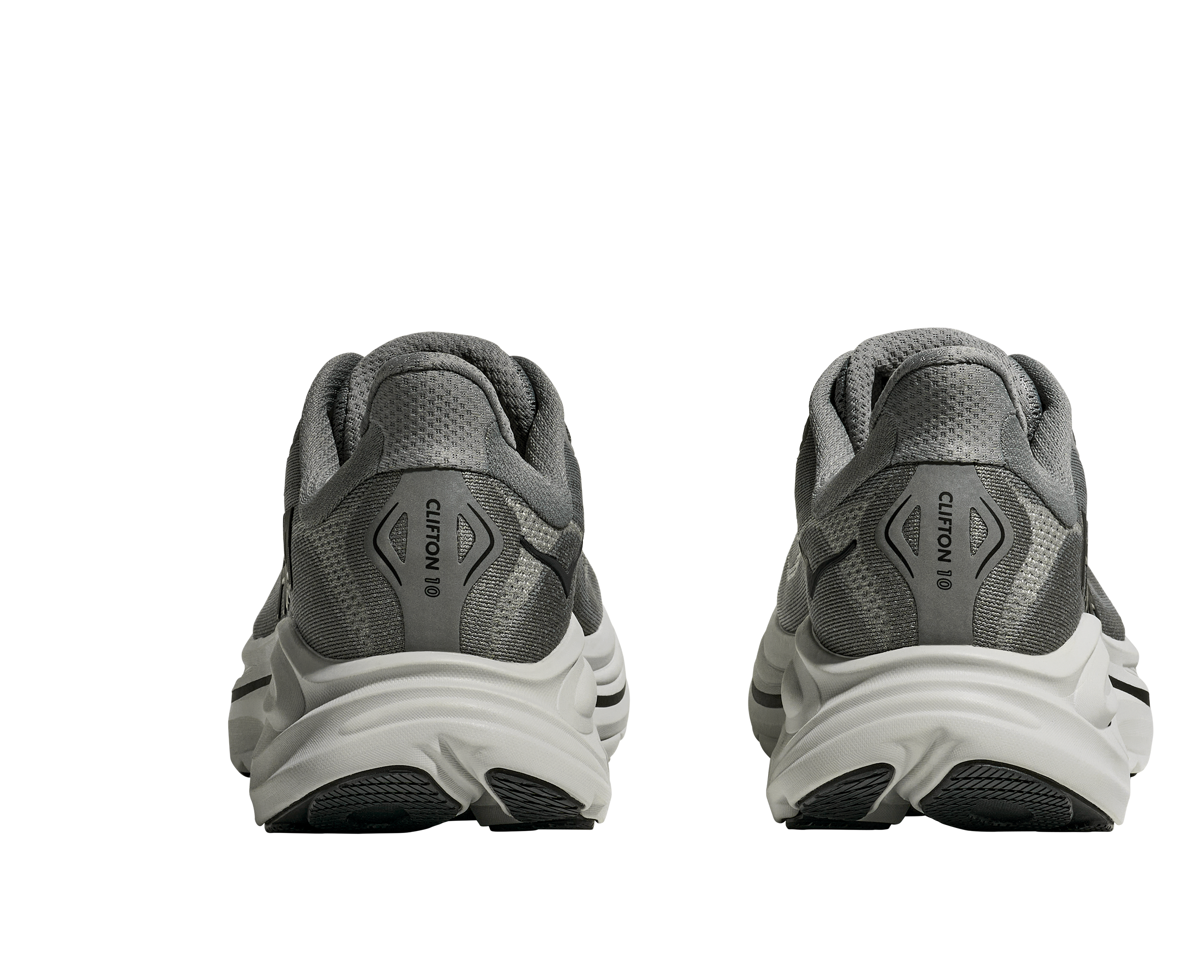 Hoka Clifton 10 "Galactic Grey/Asteroid" Men's Running Shoe - GREY/BLACK Thumbnail View 6