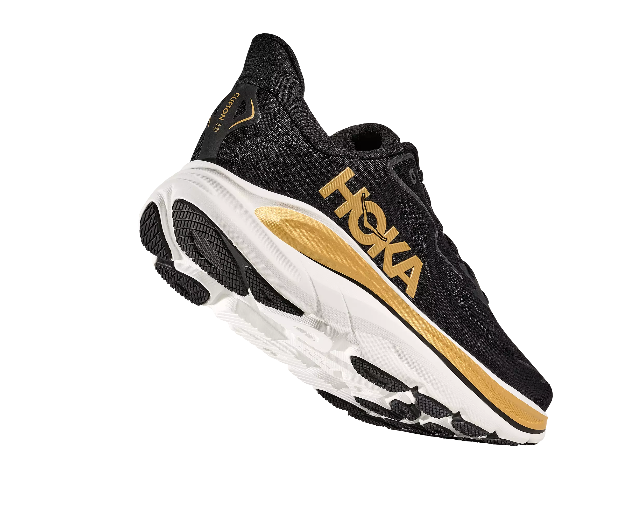 Hoka Clifton 10 "Black/Gold" Men's Running Shoe - BLACK/GOLD