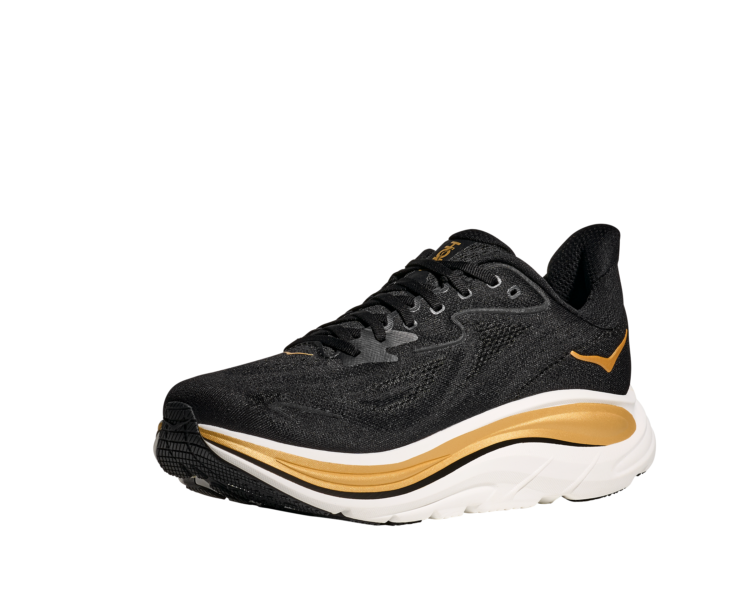 Hoka Clifton 10 "Black/Gold" Men's Running Shoe - BLACK/GOLD Thumbnail View 6