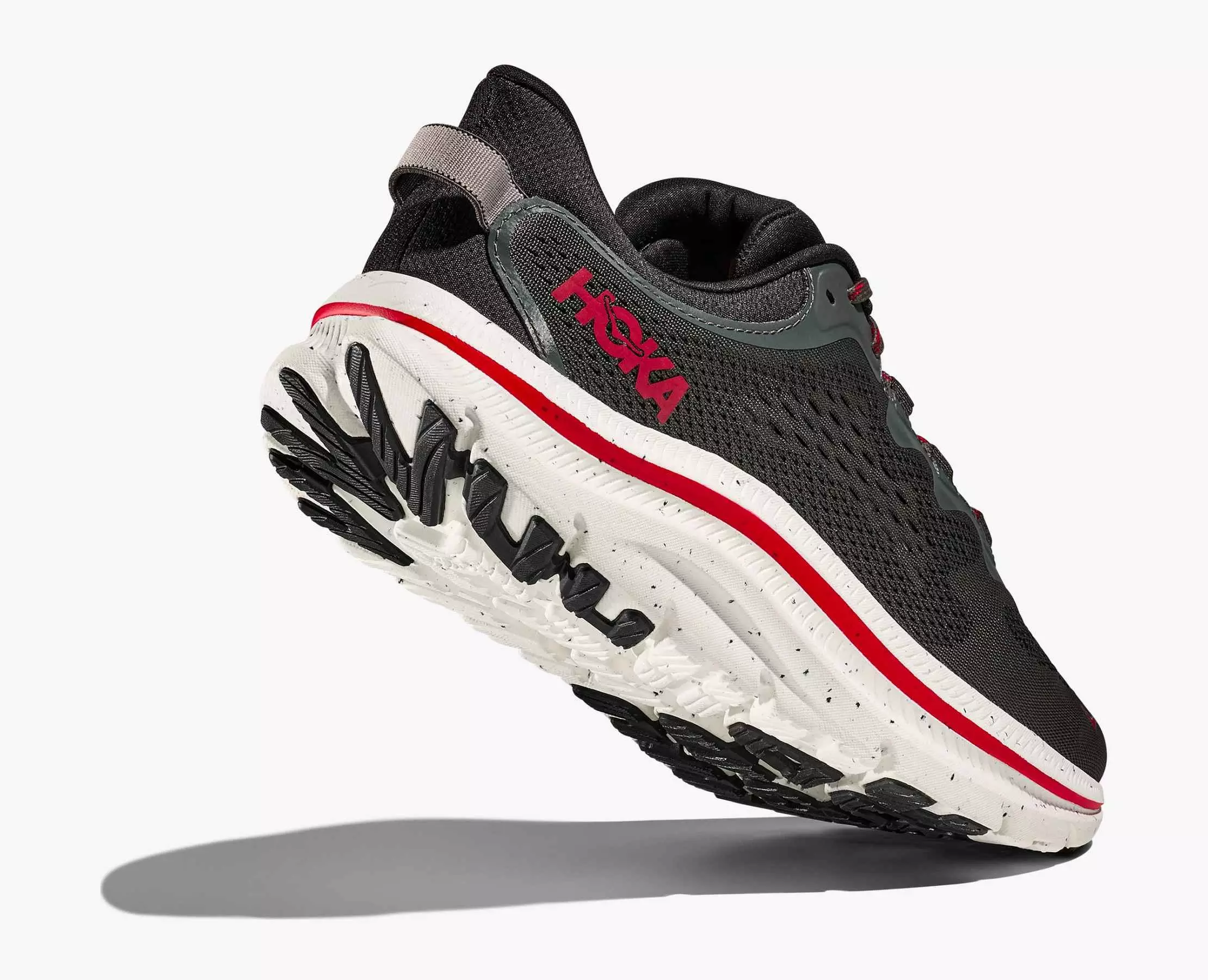 Hoka Kawana 2 "Asphalt Grey/Carbon Black" Men's Running Shoe - GREY/BLACK/RED