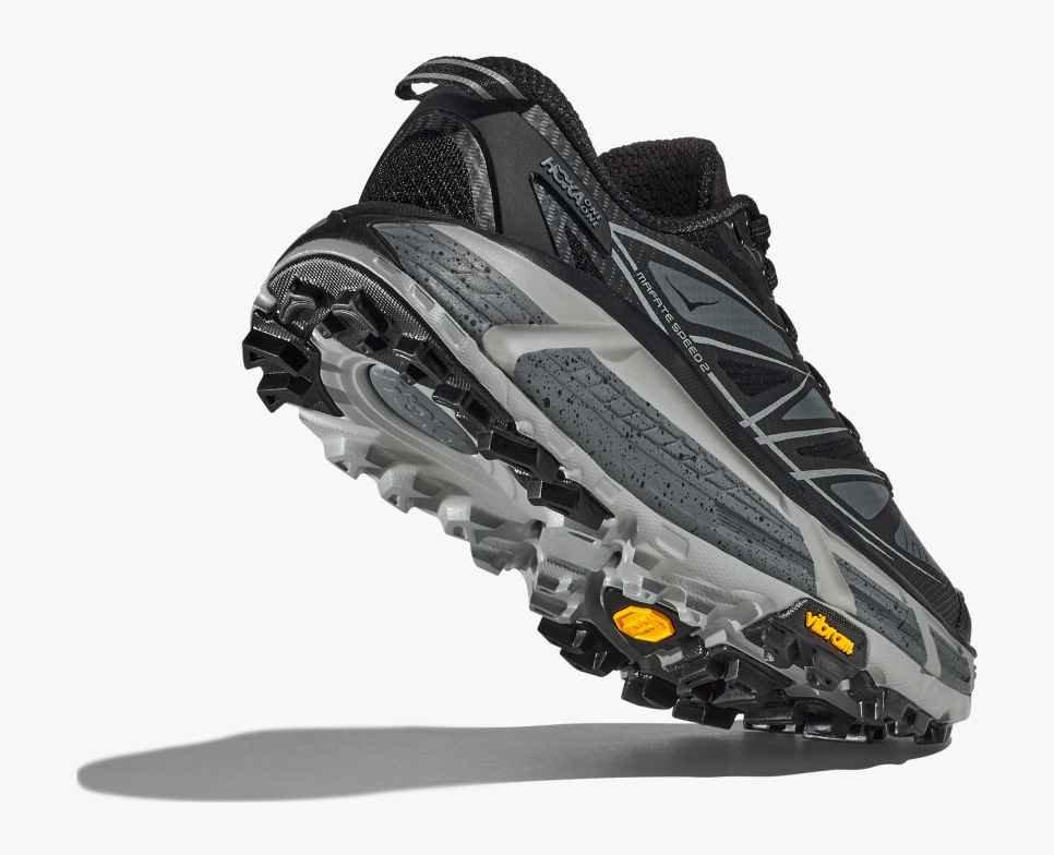 Hoka Mafate Speed 2 "Black/Castlerock" Unisex Shoe - BLACK/GREY Thumbnail View 4