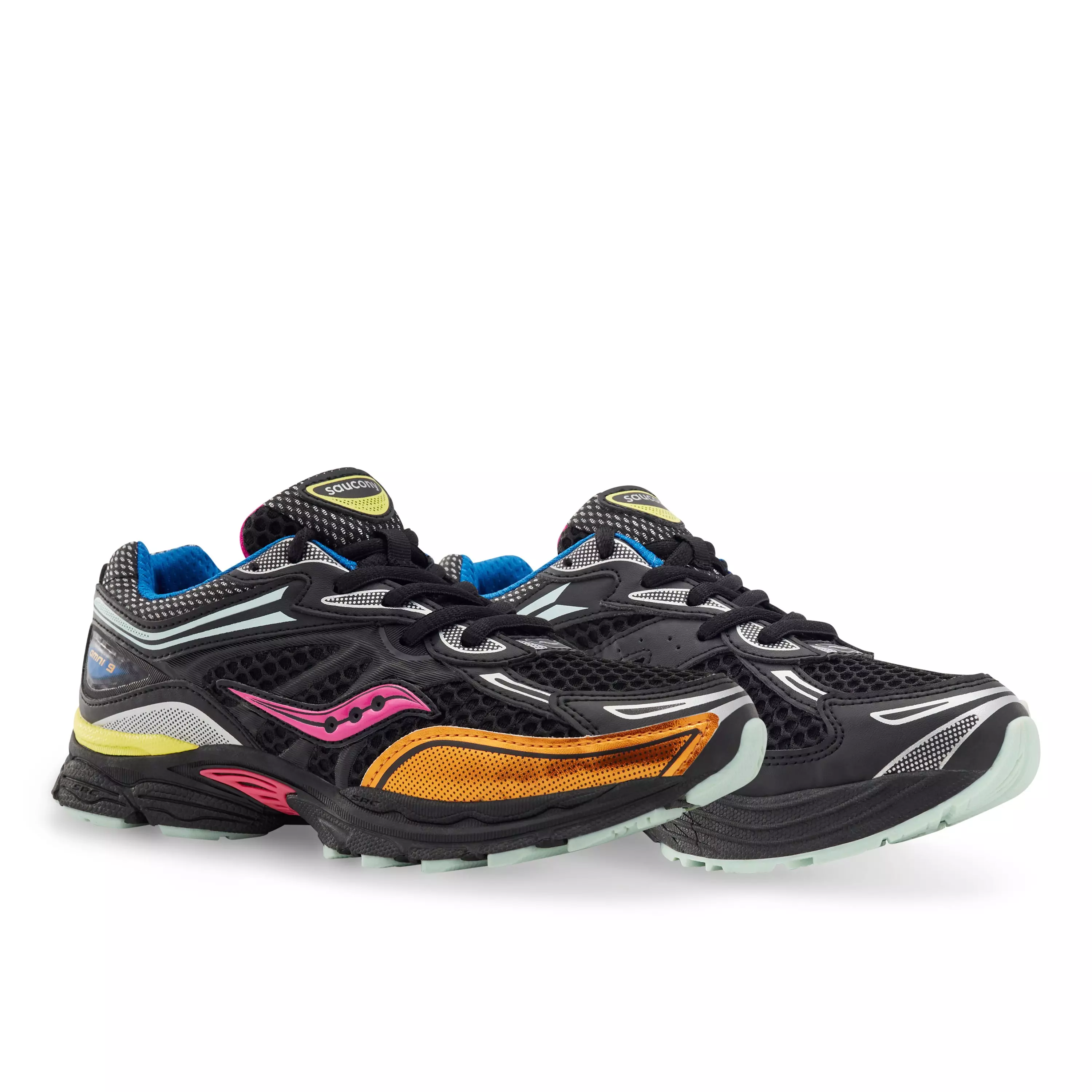 Saucony Omni 9 "Black/Multi" Grade School Kids' Shoe - BLACK/MULTI