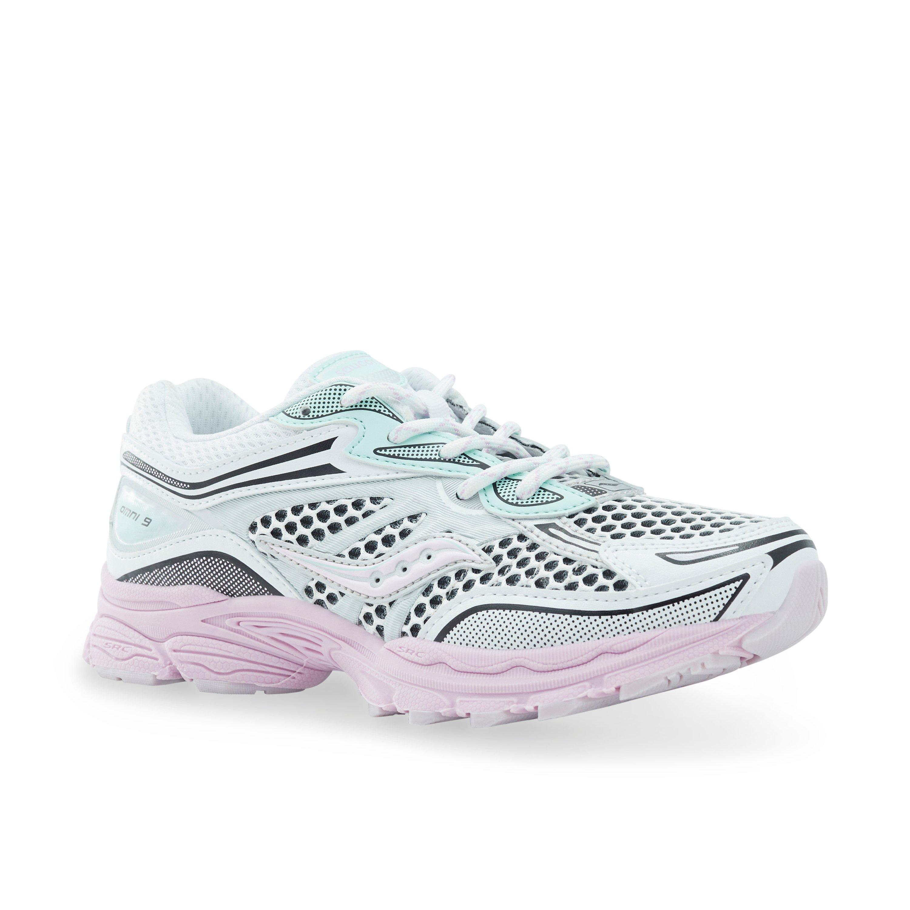 Saucony Omni 9 Grade School Girls' "White/Lilac" Shoe