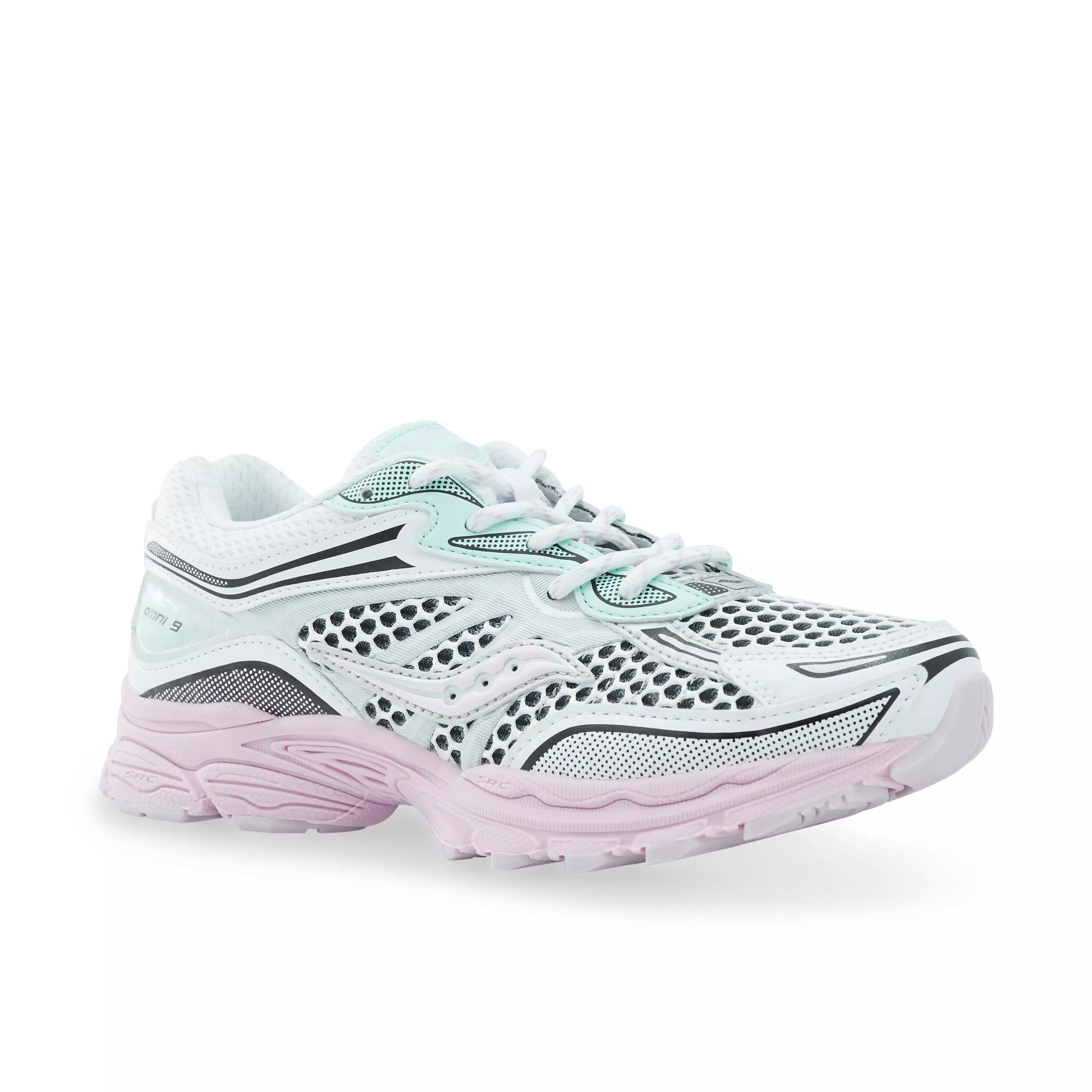 Saucony Omni 9 "White/Lilac" Toddler Girls' Shoe - LILAC