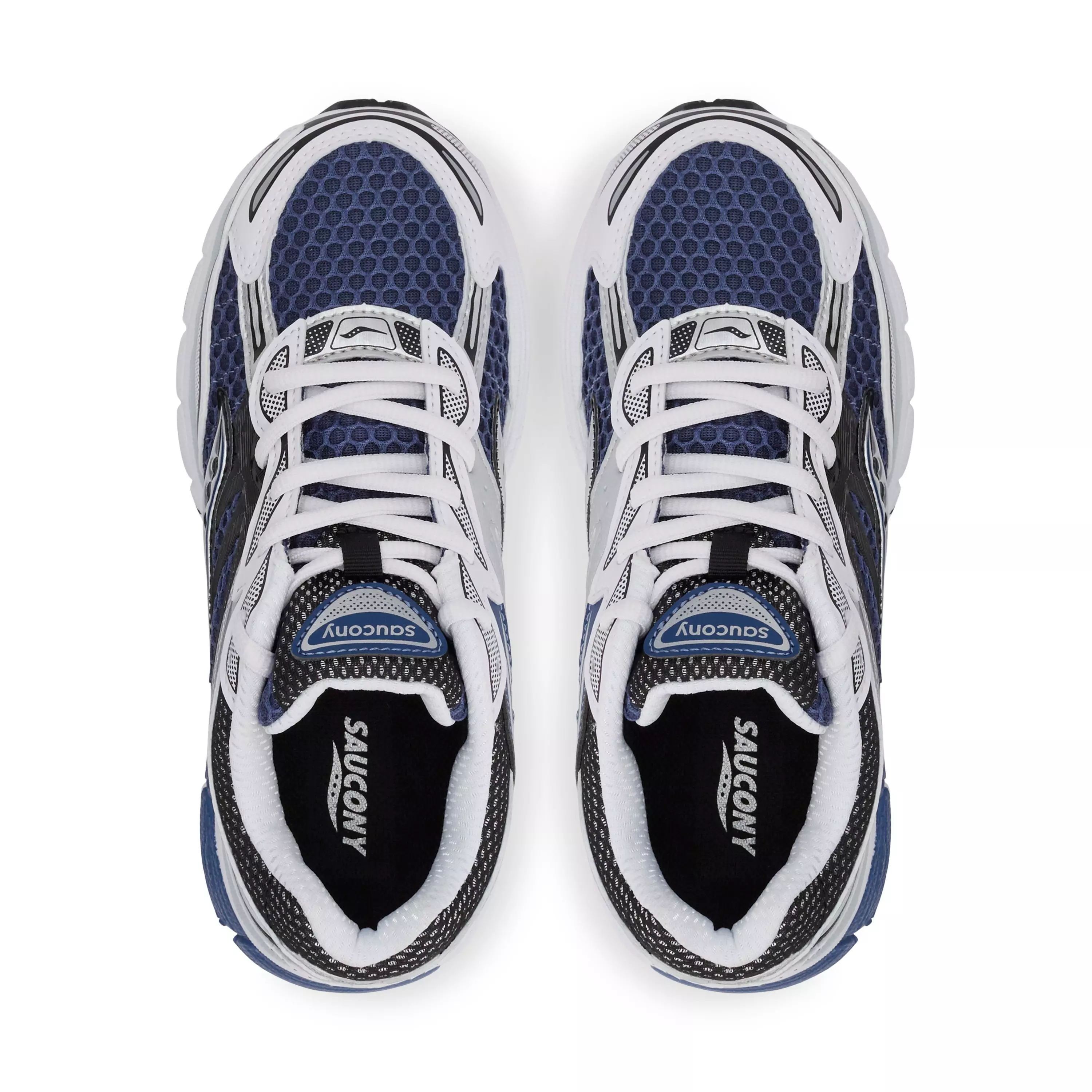 Saucony Omni 9 "White/Navy" Grade School Boys' Shoe - NAVY