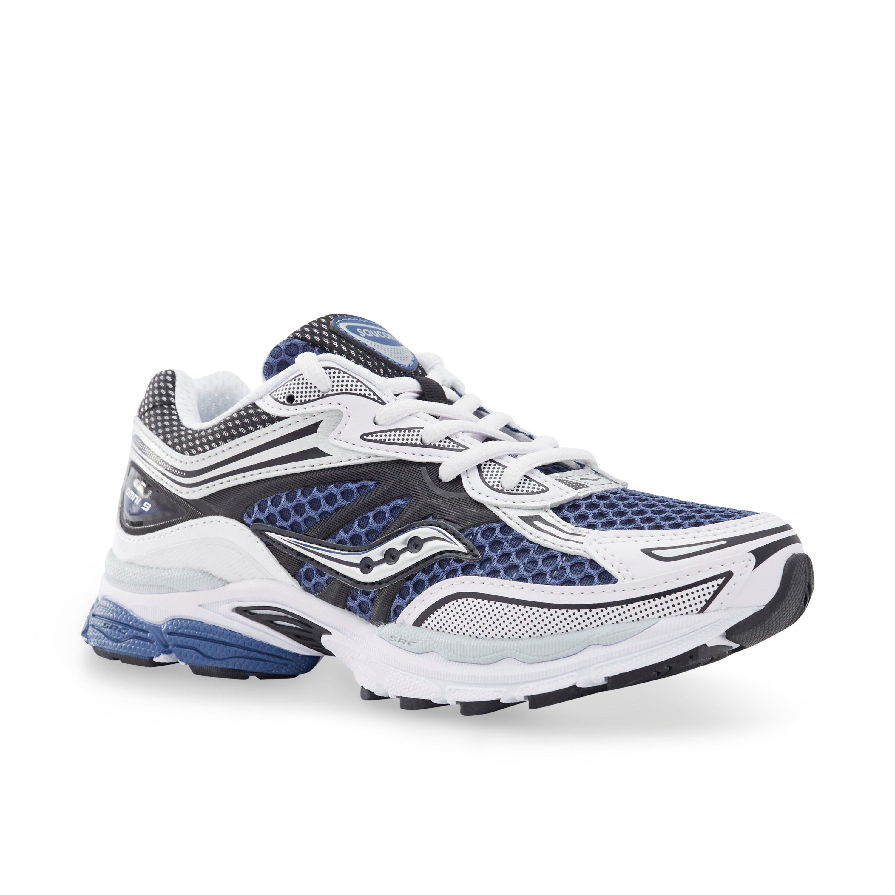 Saucony Omni 9 Grade School Boys' "White/Navy" Shoe