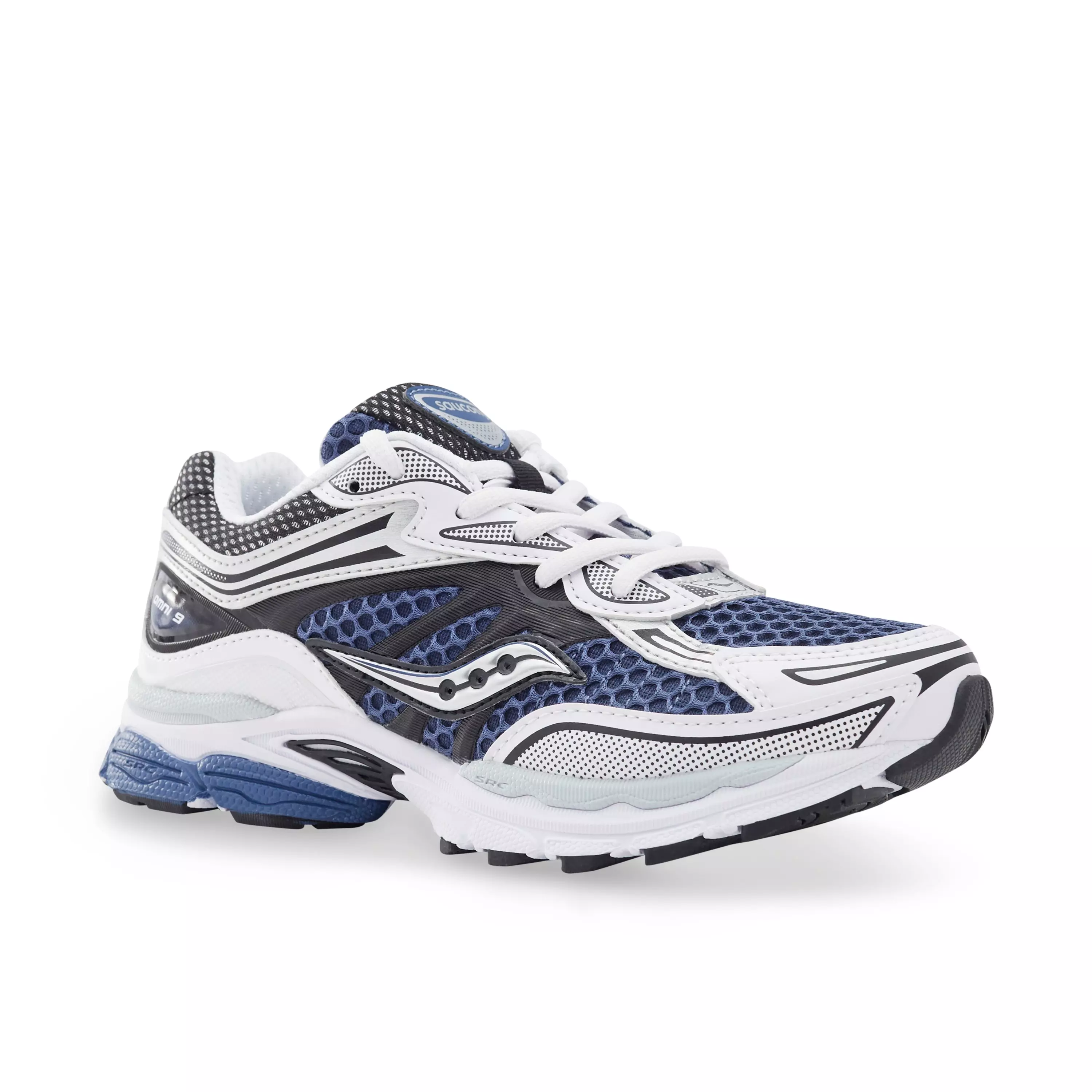 Saucony Omni 9 "White/Navy" Grade School Boys' Shoe - NAVY