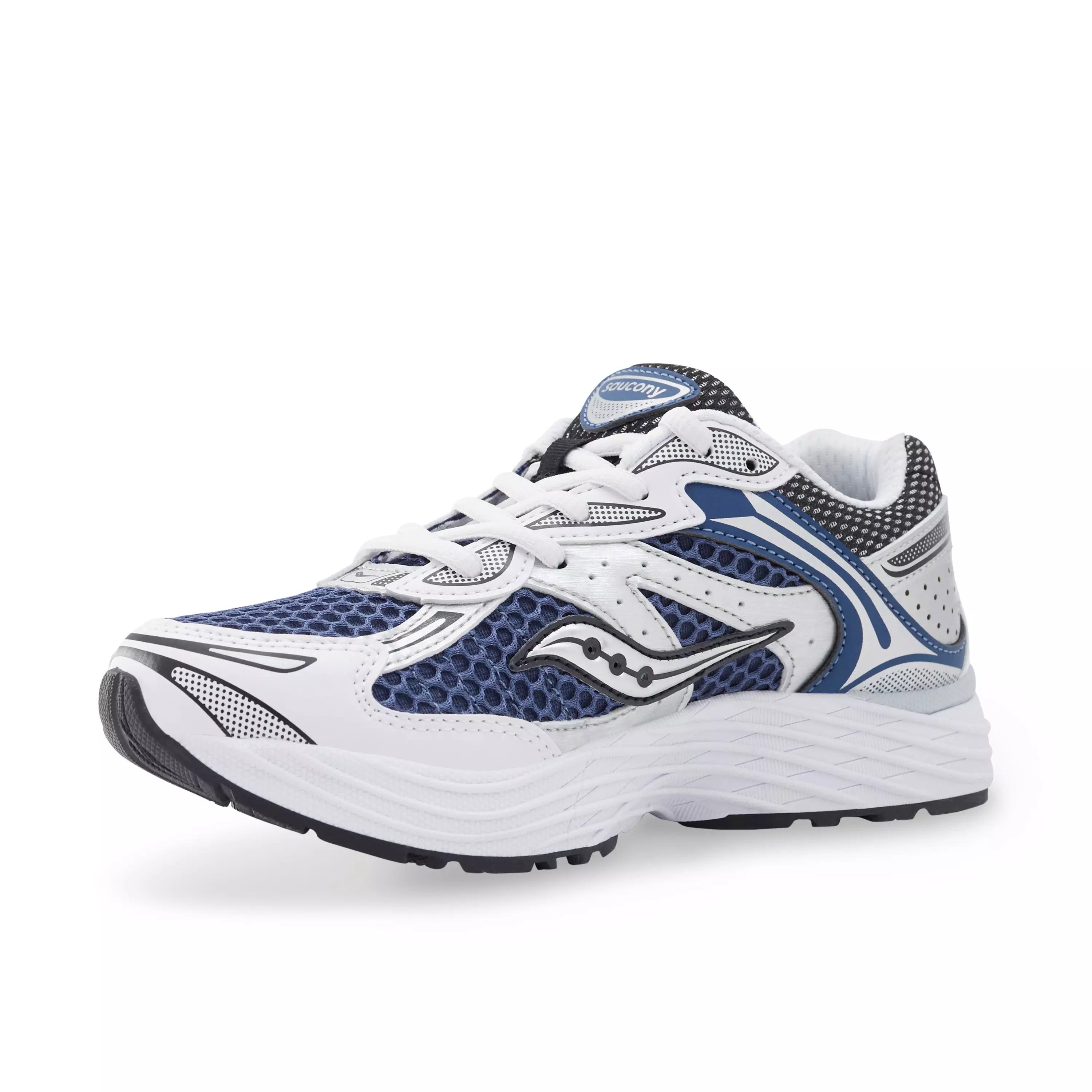 Saucony Omni 9 "White/Navy" Preschool Boys' Shoe - NAVY