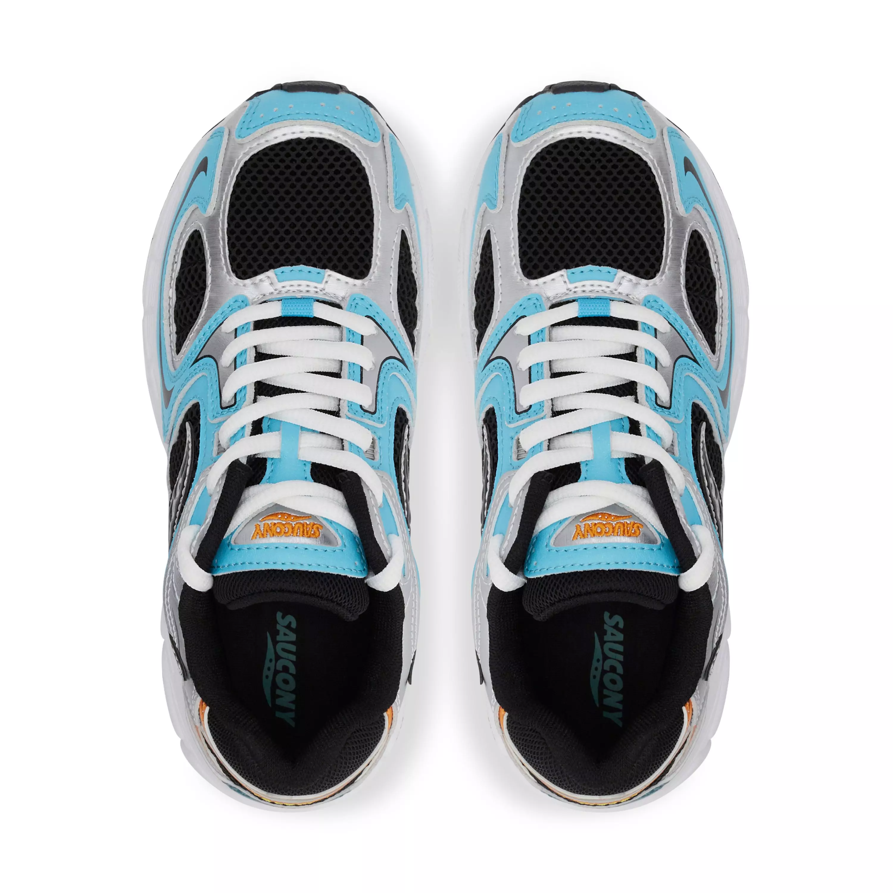 Saucony Grid Jazz 9 "Blue/Silver" Grade School Boys' Shoe - LT BLUE/BLACK