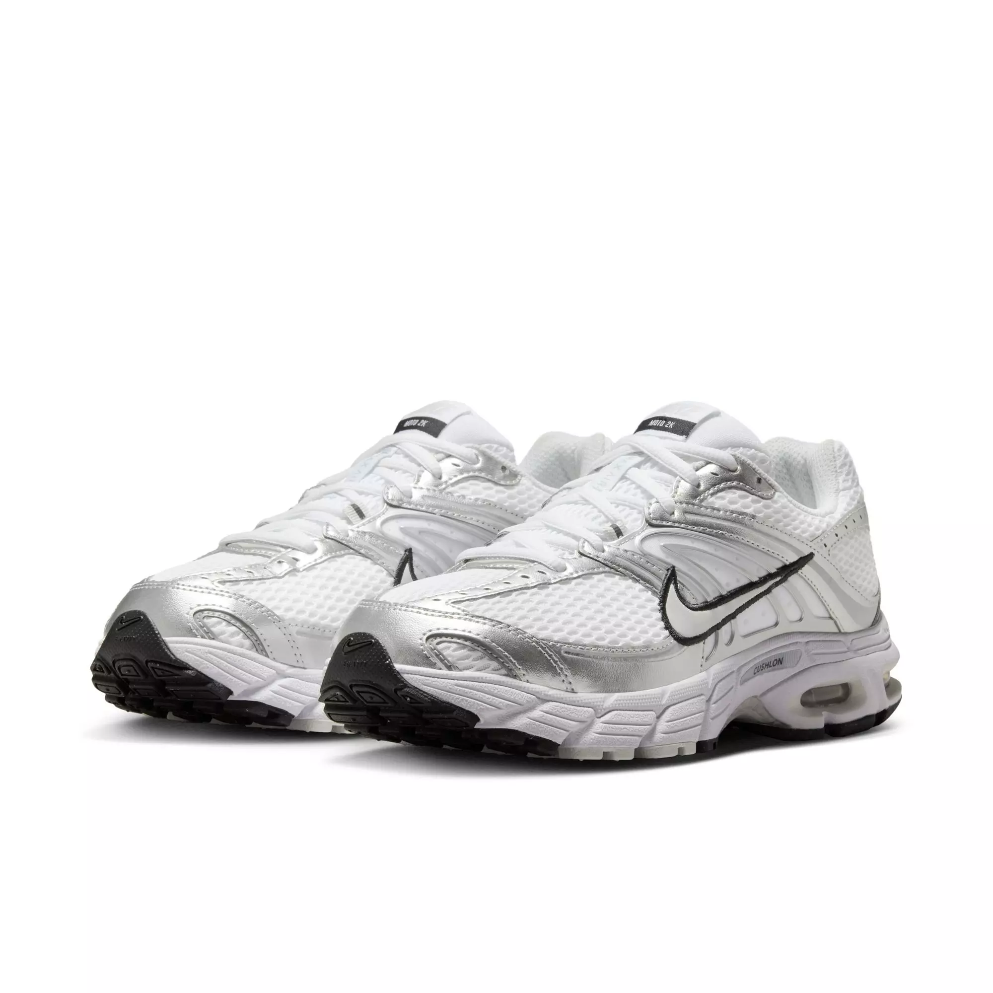 Nike Air Max Moto 2K "White/Photon Dust/Metallic Silver/Black" Women's Shoe - WHITE/GREY