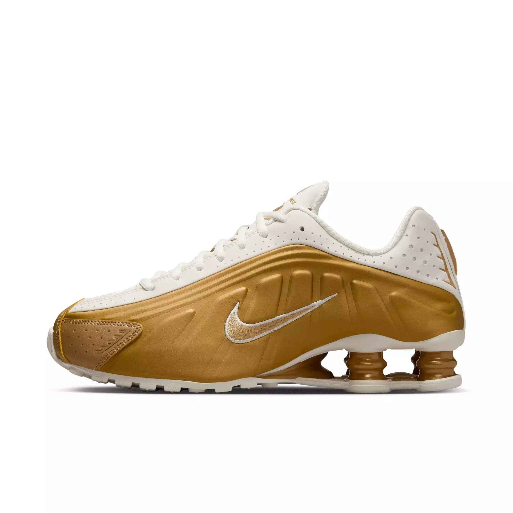 Nike Shox R4 "Soft Pearl/Metallic Gold" Women's Shoe - PEARL