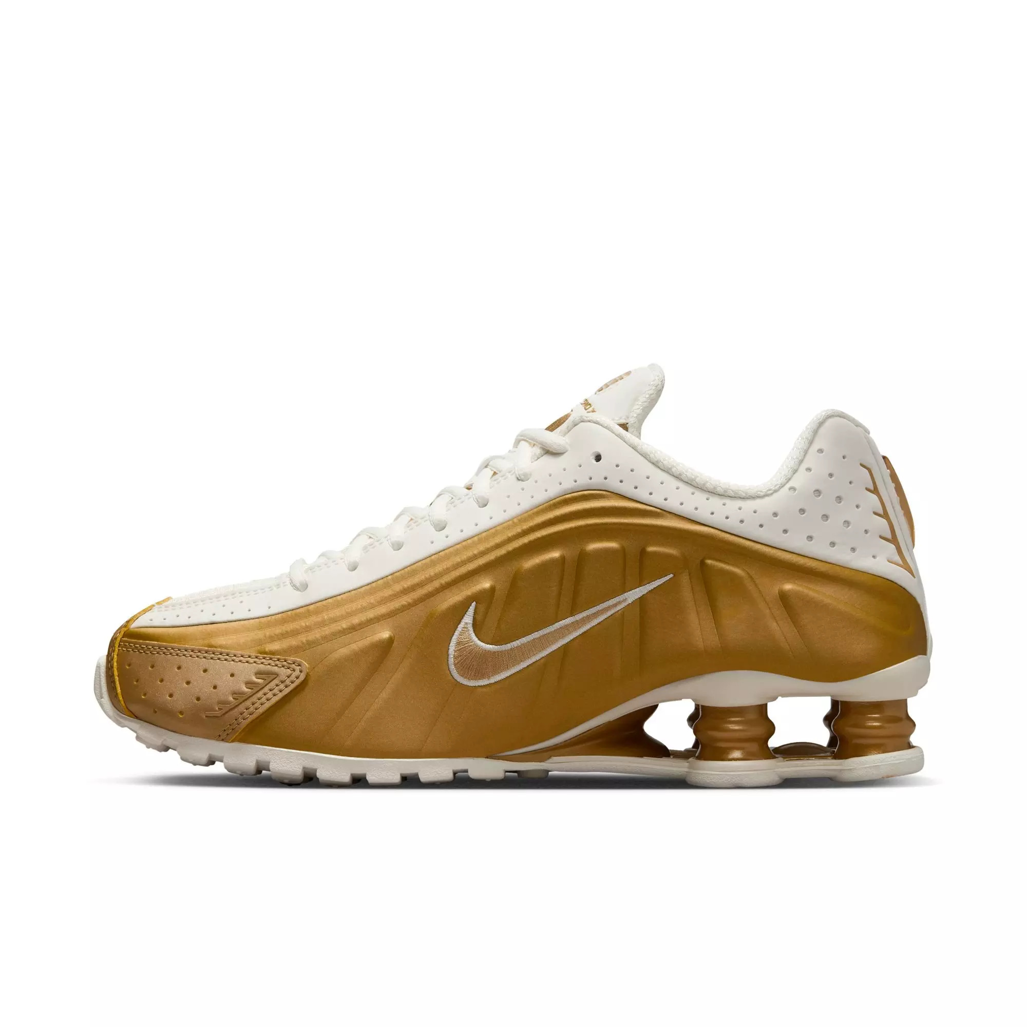 Nike Shox R4 "Soft Pearl/Metallic Gold" Women's Shoe - PEARL