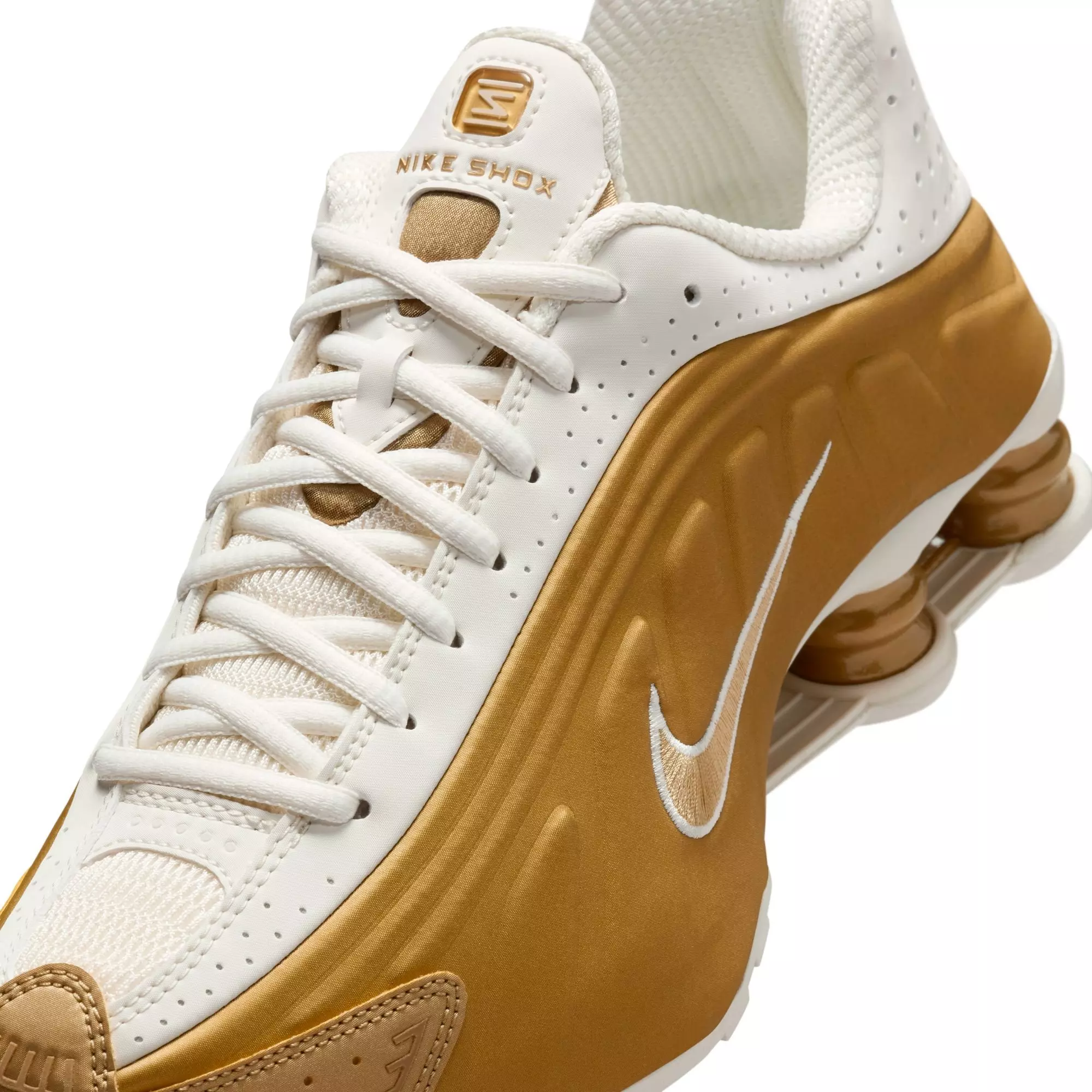 Nike Shox R4 "Soft Pearl/Metallic Gold" Women's Shoe - PEARL
