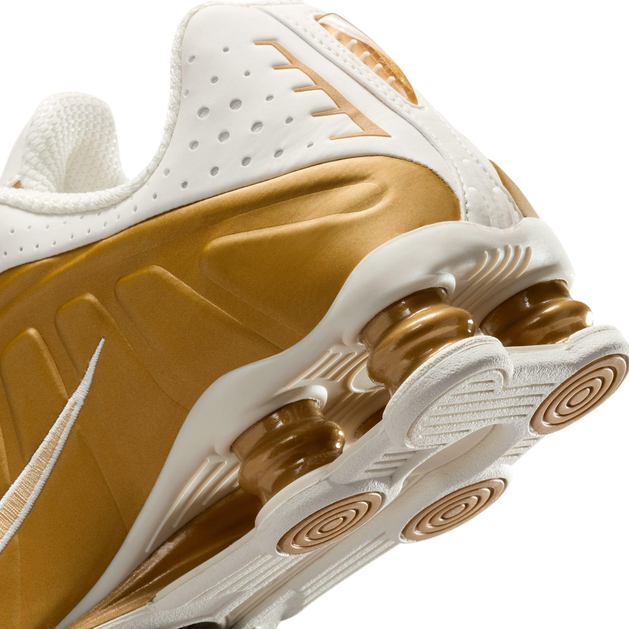 Nike Shox R4 "Soft Pearl/Metallic Gold" Women's Shoe - PEARL Thumbnail View 11