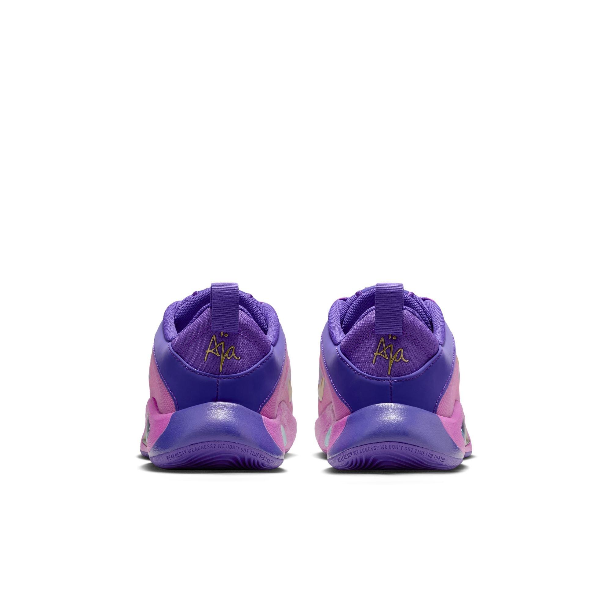 Nike A'One "Fierce Purple" Grade School Kids' Basketball Shoe