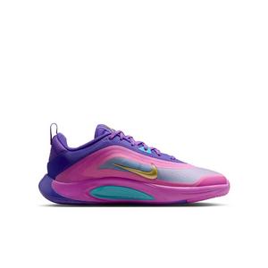 Nike A'One "Fierce Purple" Grade School Kids' Basketball Shoe
