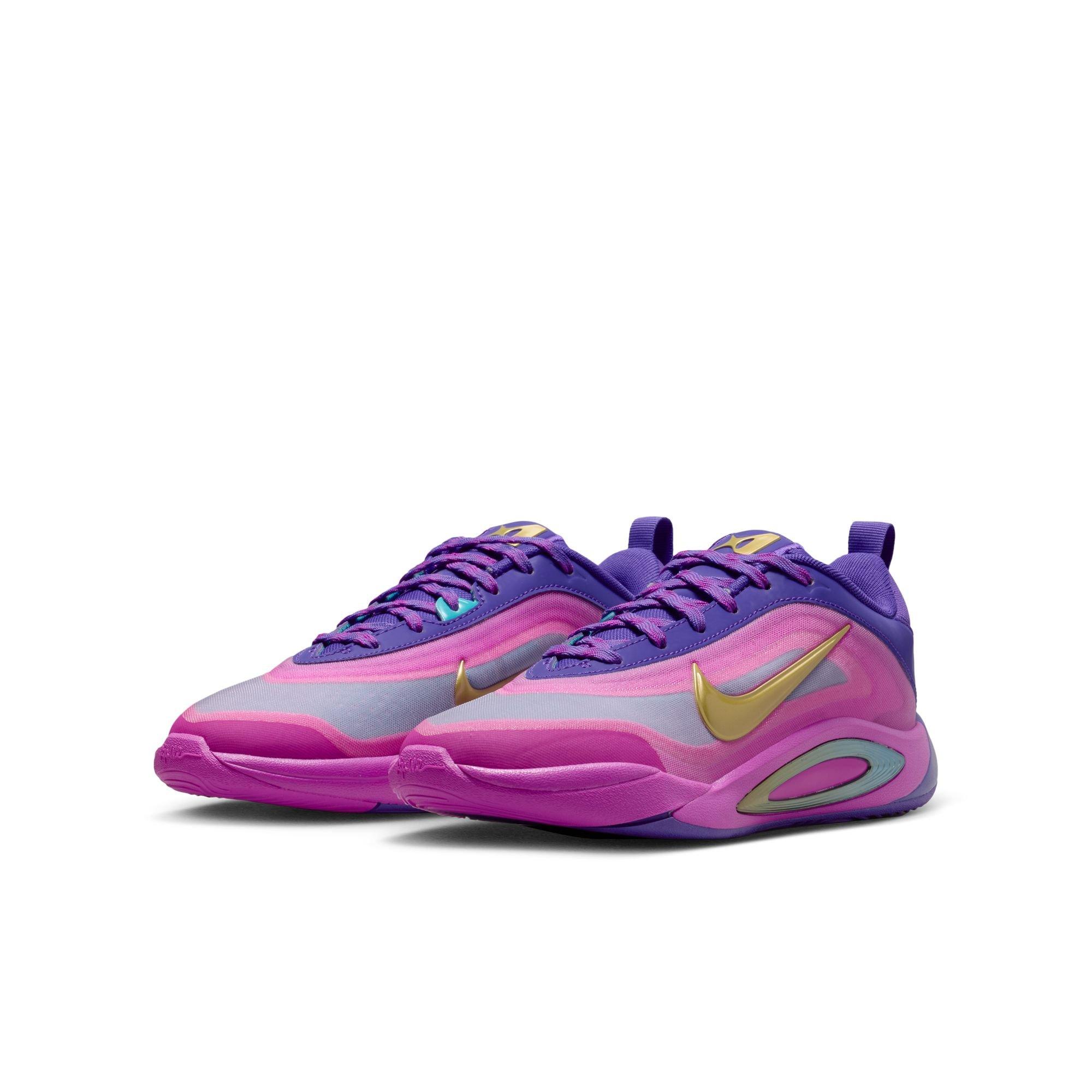Nike A'One "Fierce Purple" Grade School Kids' Basketball Shoe