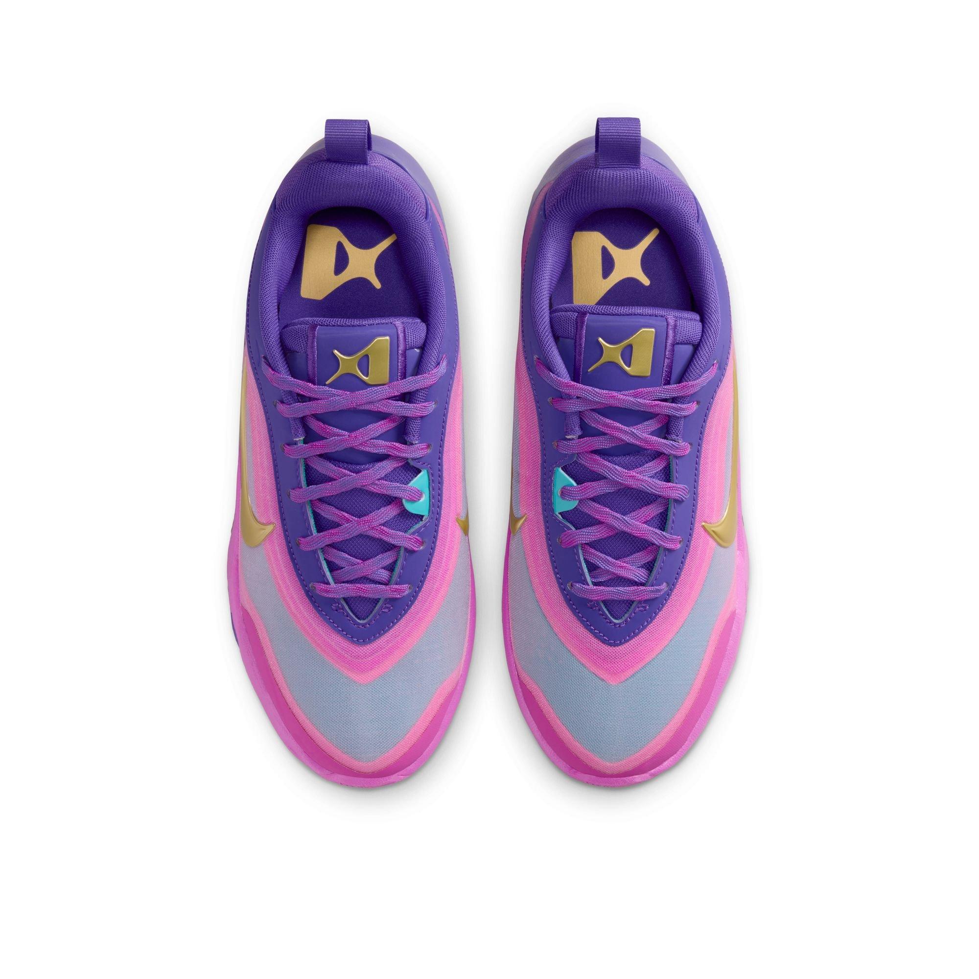 Nike A'One "Fierce Purple" Grade School Kids' Basketball Shoe