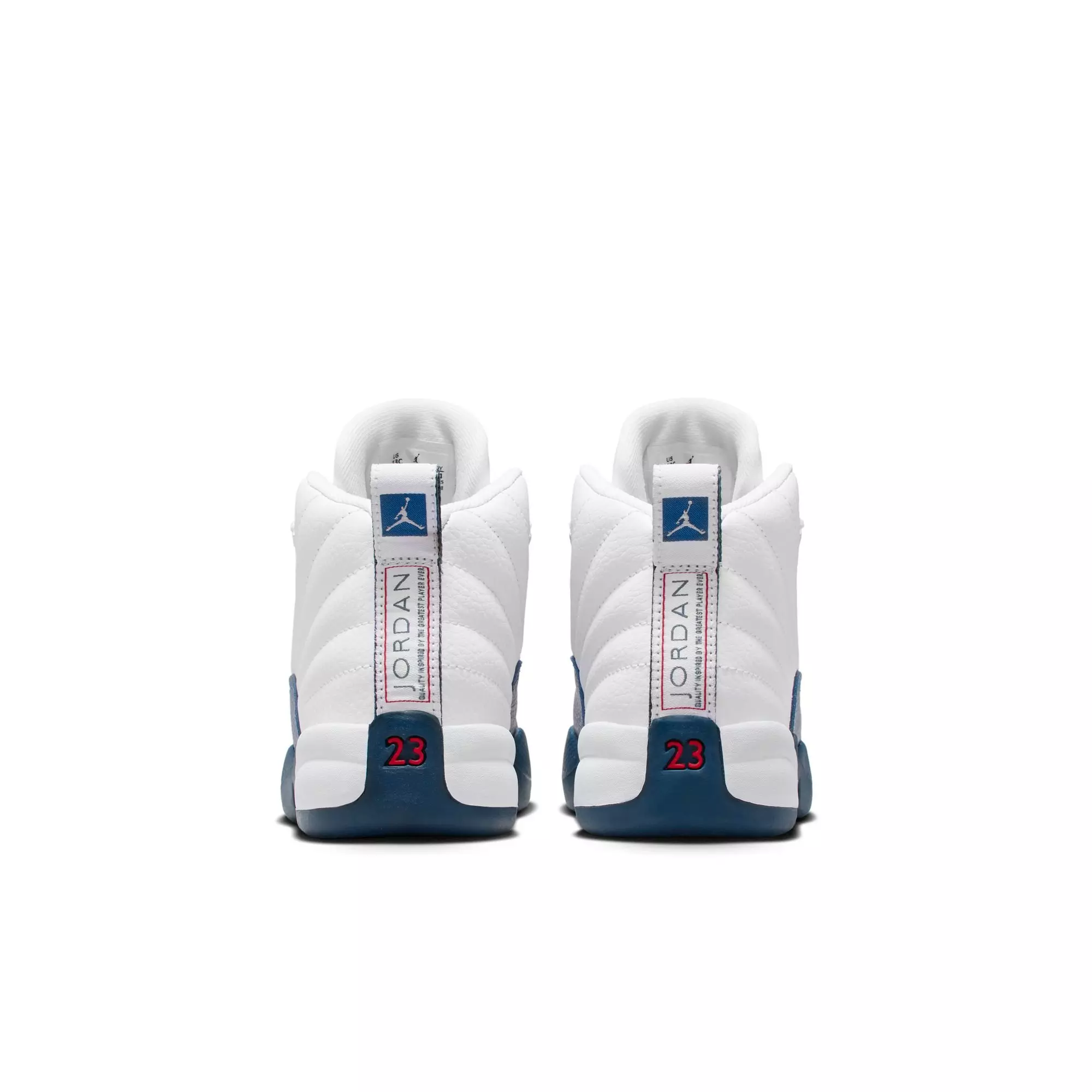 Jordan 12 Retro “French Blue and Blue” Preschool Kids' Shoe - WHITE/FRENCH BLUE/METALLIC SILVER