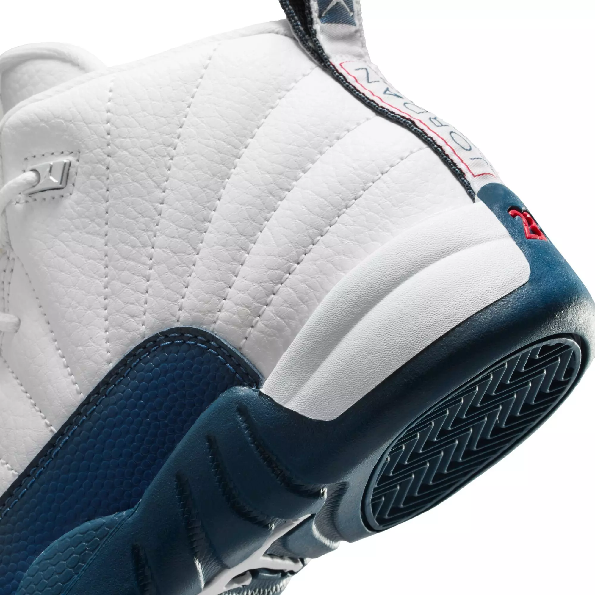 Jordan 12 Retro “French Blue and Blue” Preschool Kids' Shoe - WHITE/FRENCH BLUE/METALLIC SILVER