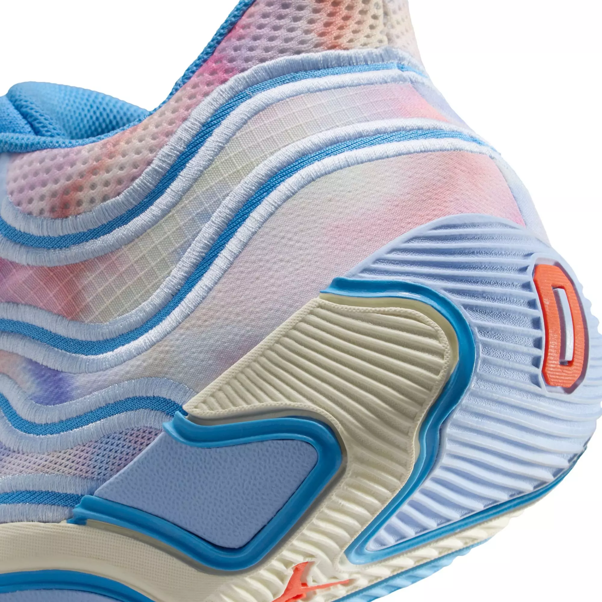 Jordan Tatum 3 "Tie Dye" Grade School Kids' Basketball Shoe - UNIVERSITY BLUE/CAMELLIA/PALE IVORY