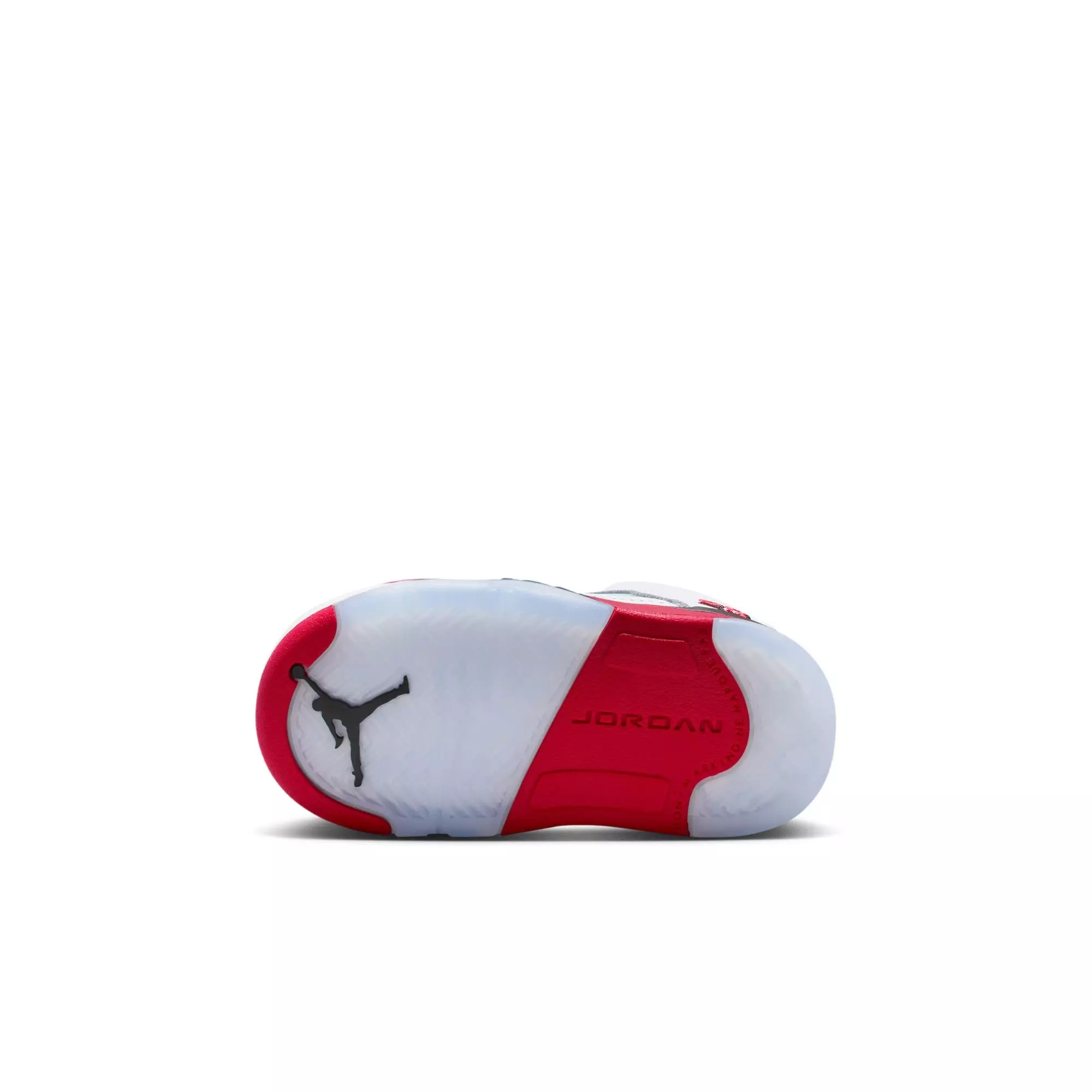 Jordan 5 Retro Fire Red "Black Tongue" Toddler Kids' Shoe - WHITE/FIRE RED/BLACK