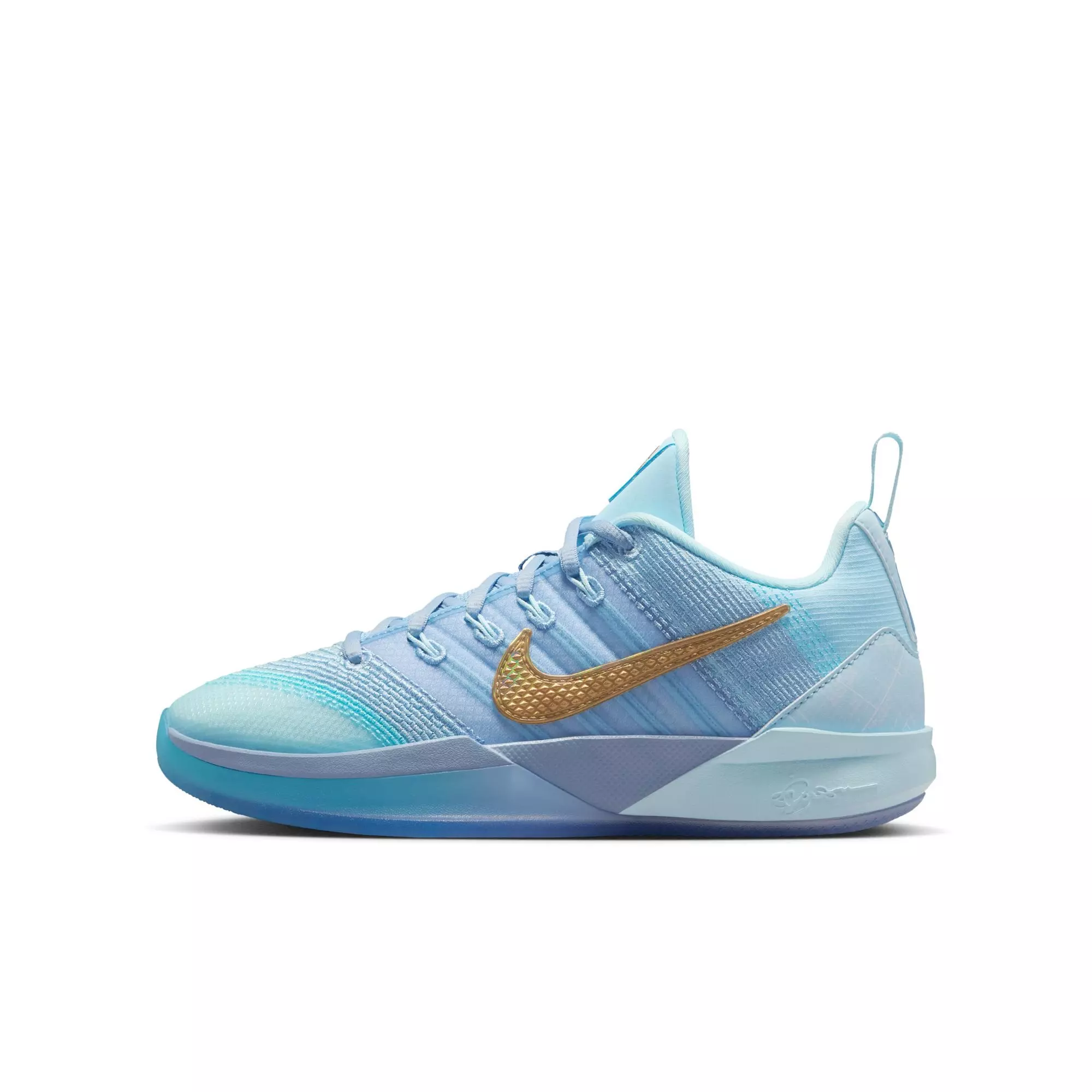 Nike Sabrina 3 "Blueprint" Grade School Kids' Basketball Shoe - GLACIER BLUE/METALLIC GOLD