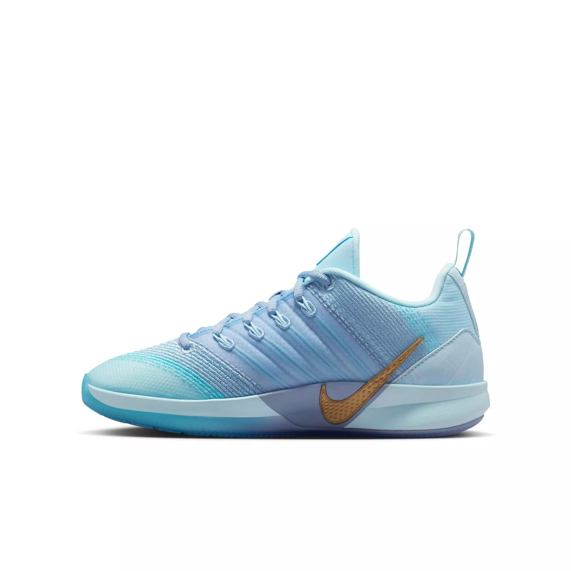 Nike Sabrina 3 "Blueprint" Grade School Kids' Basketball Shoe - GLACIER BLUE/METALLIC GOLD