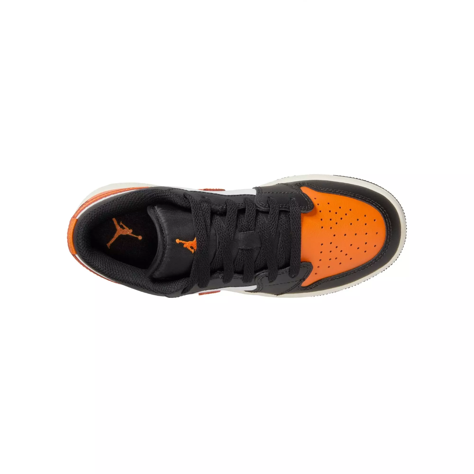 Jordan 1 Low "Black/Starfish/White" Grade School Boys' Shoe - ORANGE/BLACK