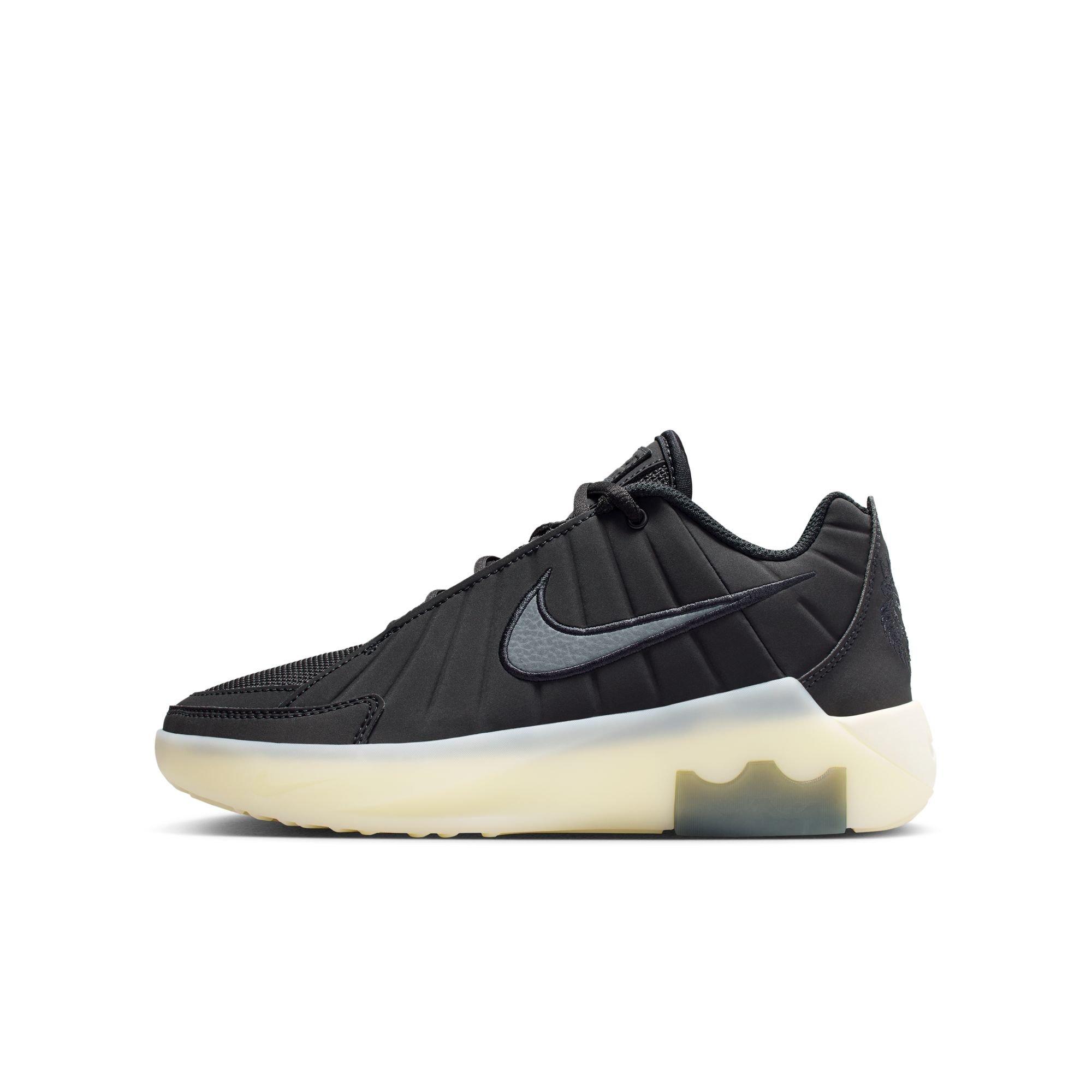 Nike LeBron Witness 9 "Black/Iron Grey/Coconut Milk" Grade School Boys' Basketball Shoe