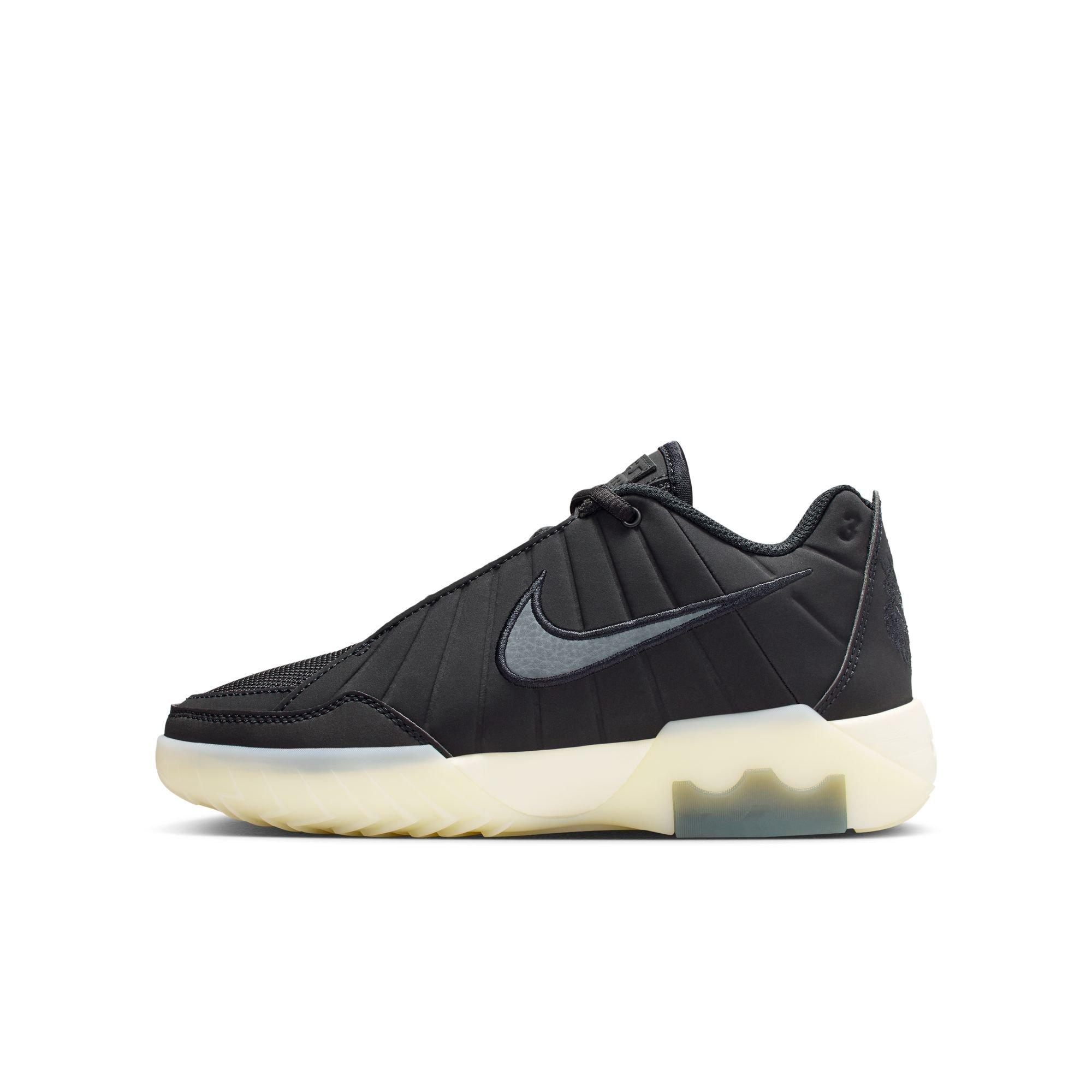 Nike LeBron Witness 9 "Black/Iron Grey/Coconut Milk" Grade School Boys' Basketball Shoe
