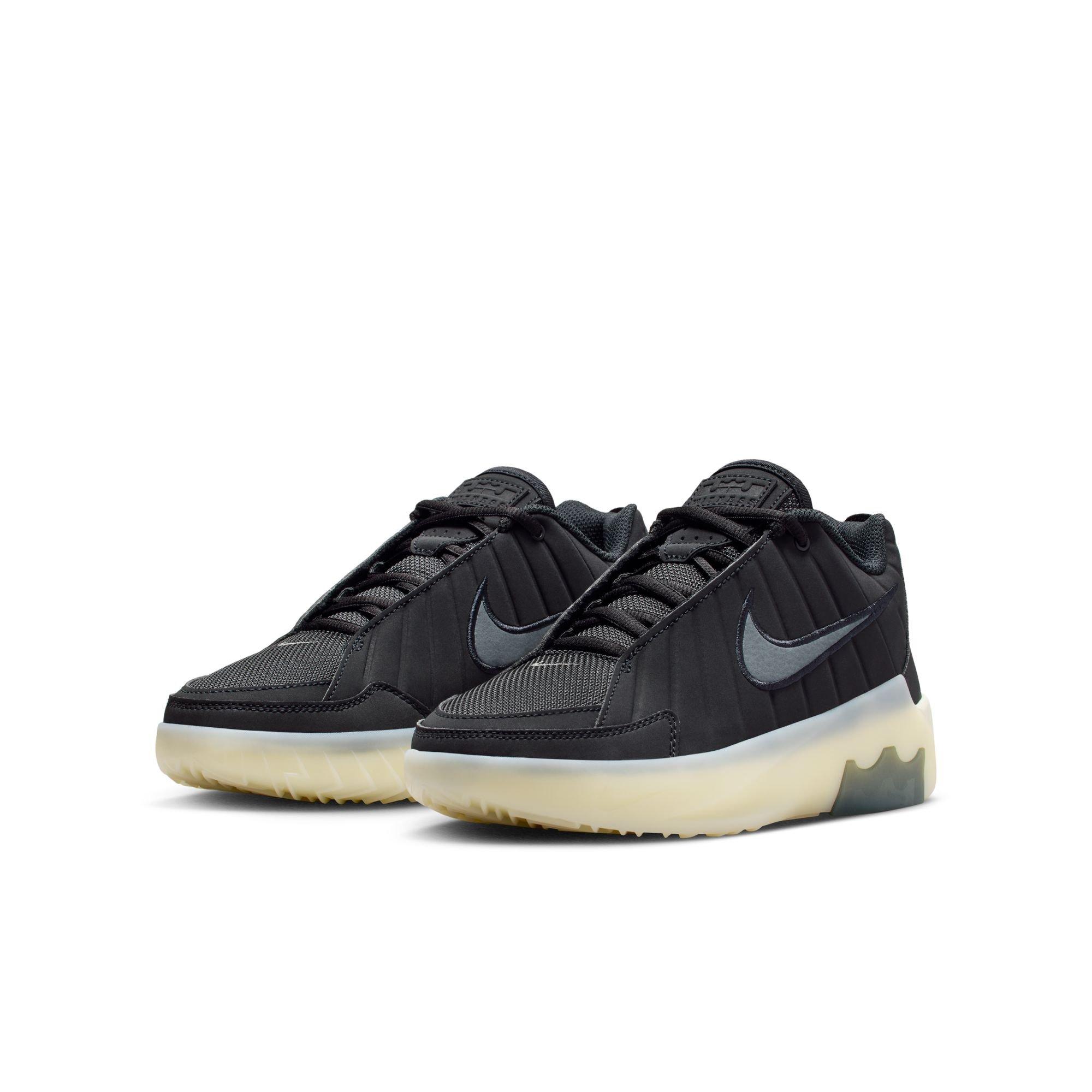 Nike LeBron Witness 9 "Black/Iron Grey/Coconut Milk" Grade School Boys' Basketball Shoe