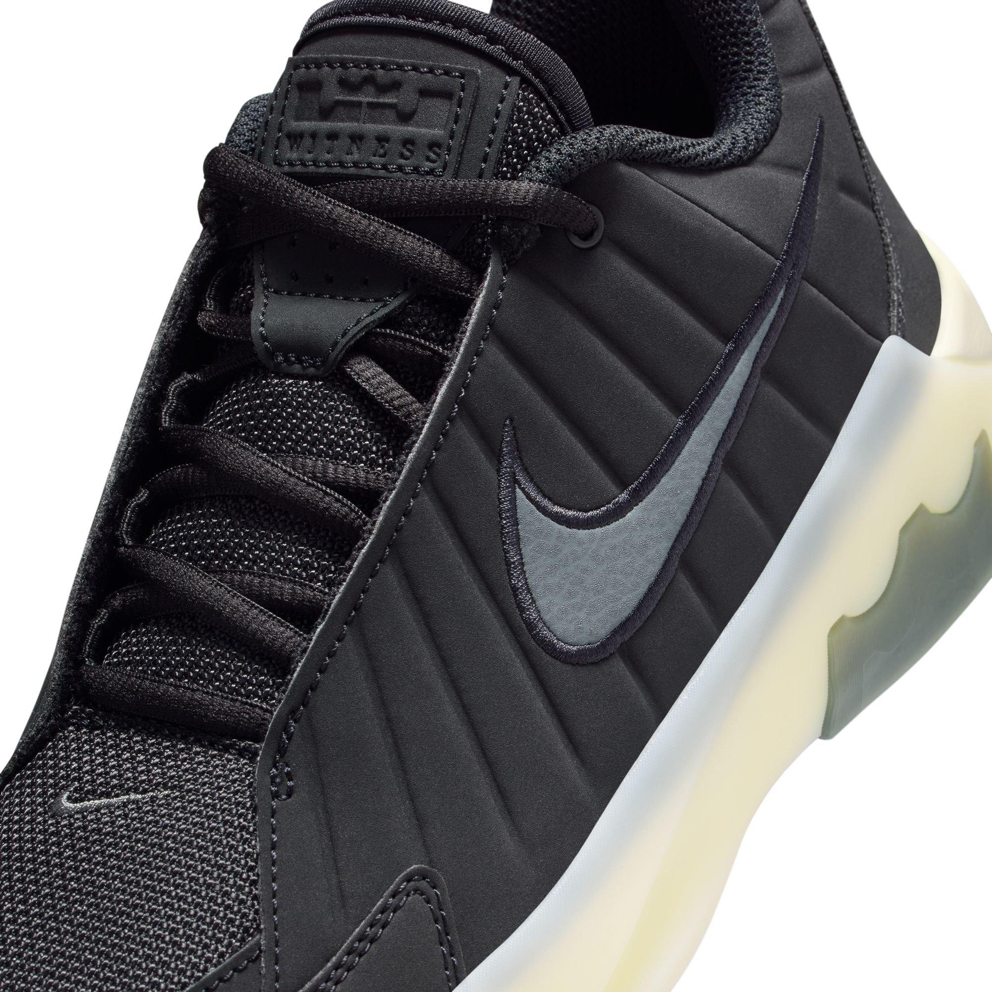 Nike LeBron Witness 9 "Black/Iron Grey/Coconut Milk" Grade School Boys' Basketball Shoe