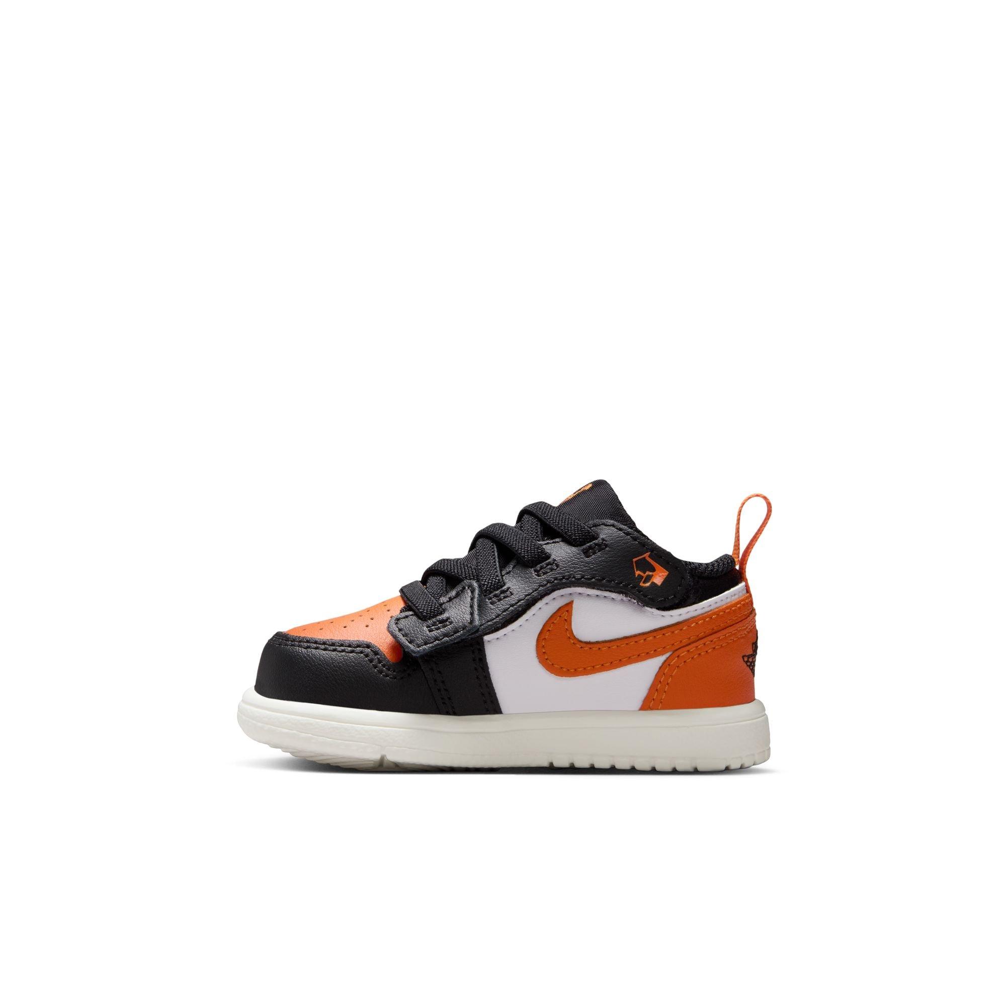 Jordan 1 Low Toddler Boys' "Black/Starfish/White/Sail" Shoe