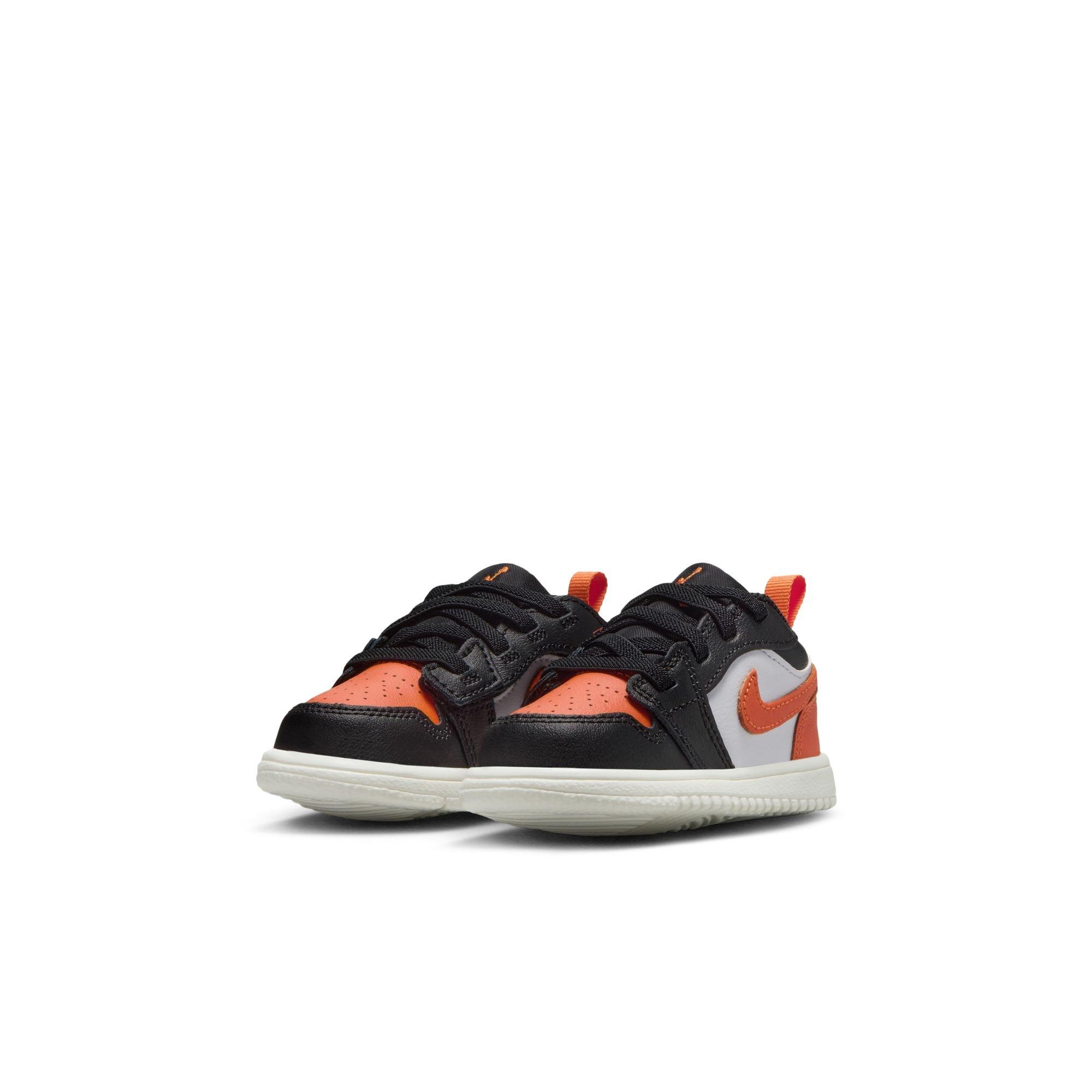 Jordan 1 Low Toddler Boys' "Black/Starfish/White/Sail" Shoe
