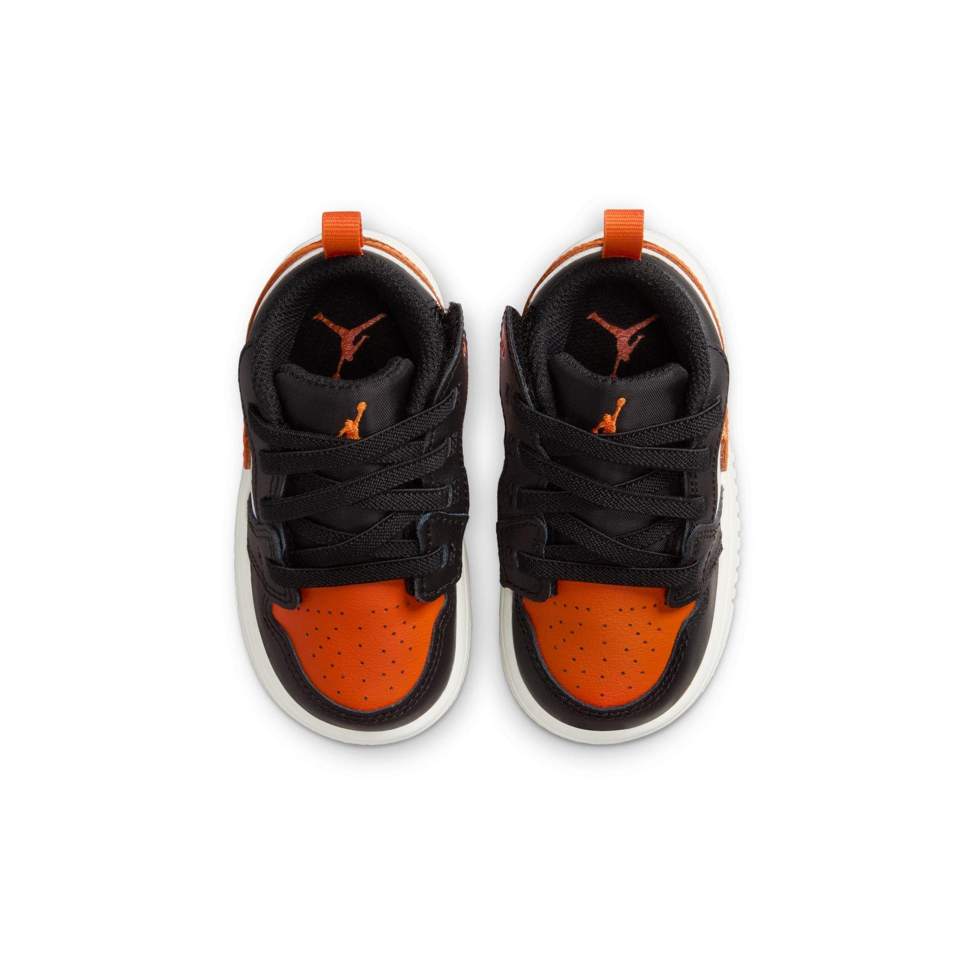 Jordan 1 Low Toddler Boys' "Black/Starfish/White/Sail" Shoe
