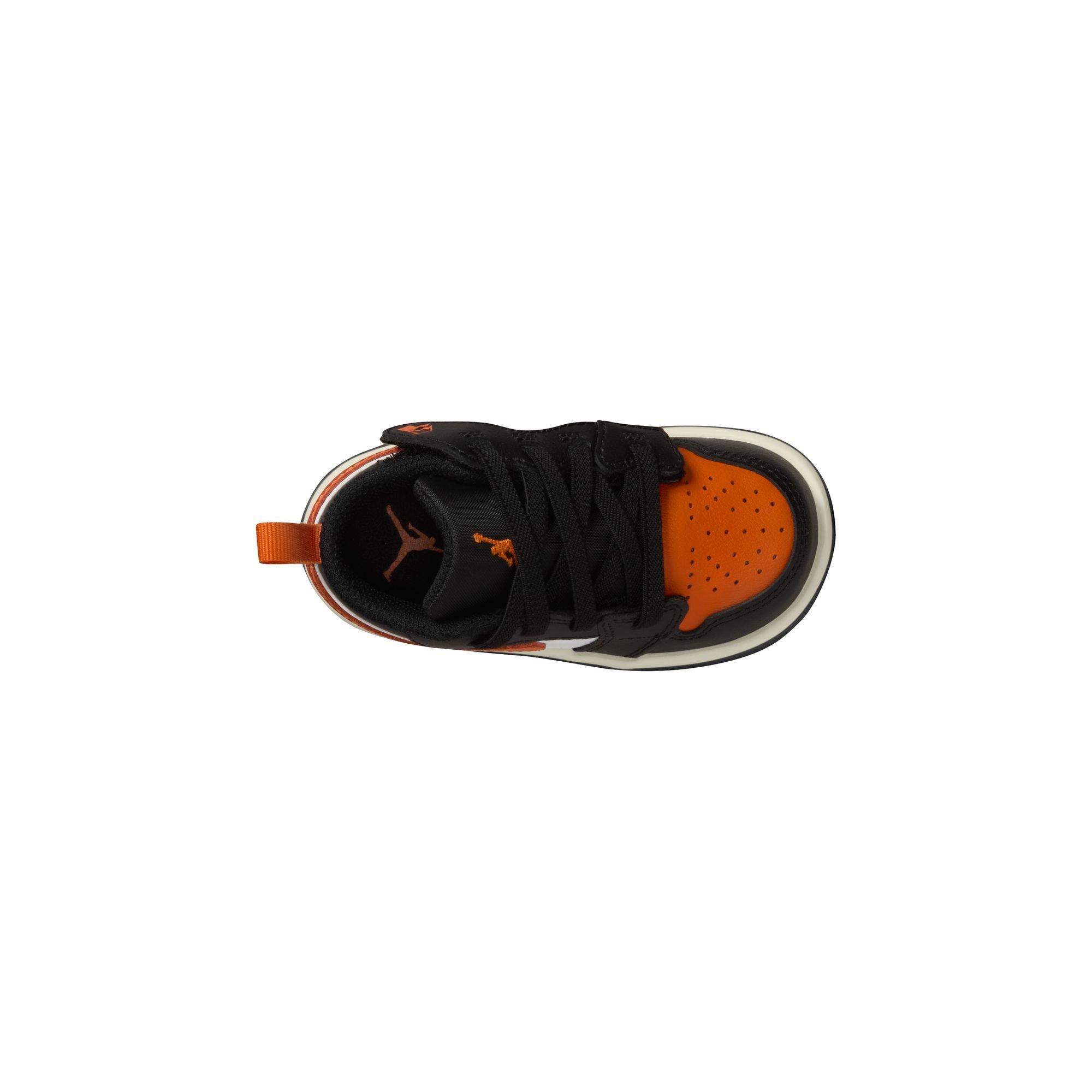 Jordan 1 Low Toddler Boys' "Black/Starfish/White/Sail" Shoe
