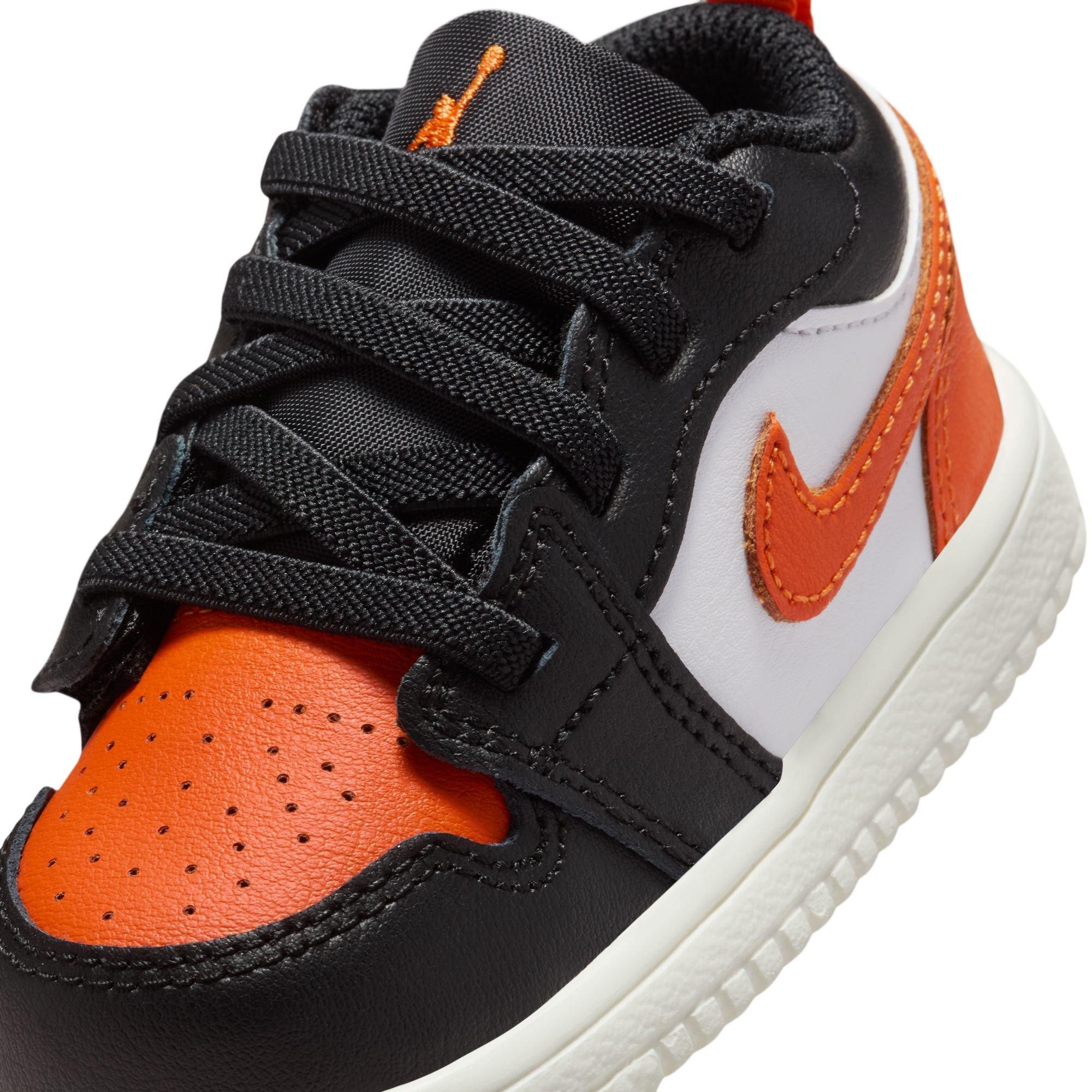 Jordan 1 Low Toddler Boys' "Black/Starfish/White/Sail" Shoe