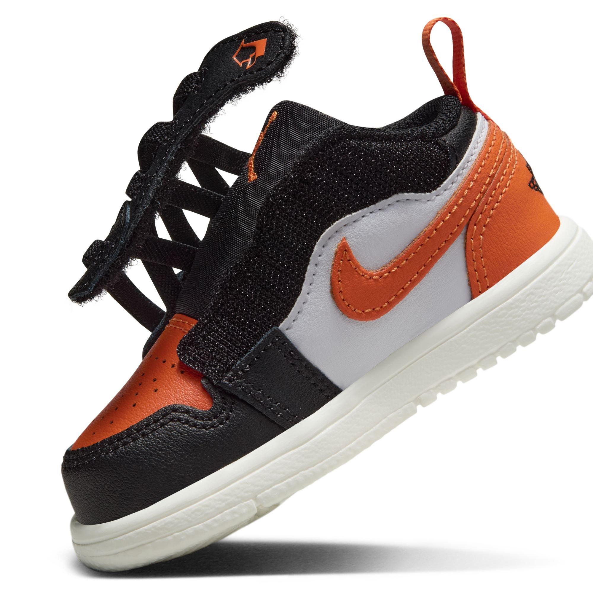 Jordan 1 Low Toddler Boys' "Black/Starfish/White/Sail" Shoe