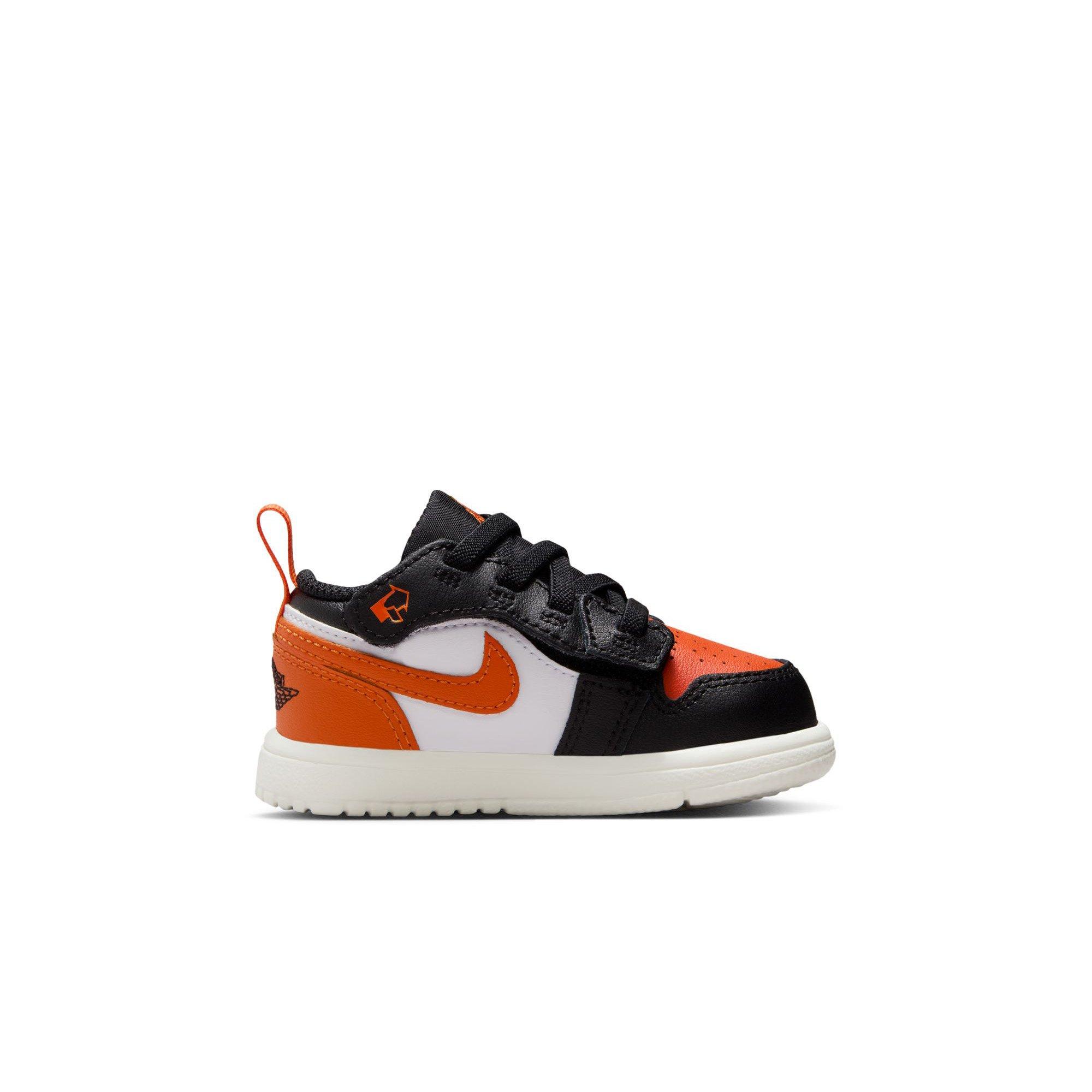 Jordan 1 Low Toddler Boys' "Black/Starfish/White/Sail" Shoe
