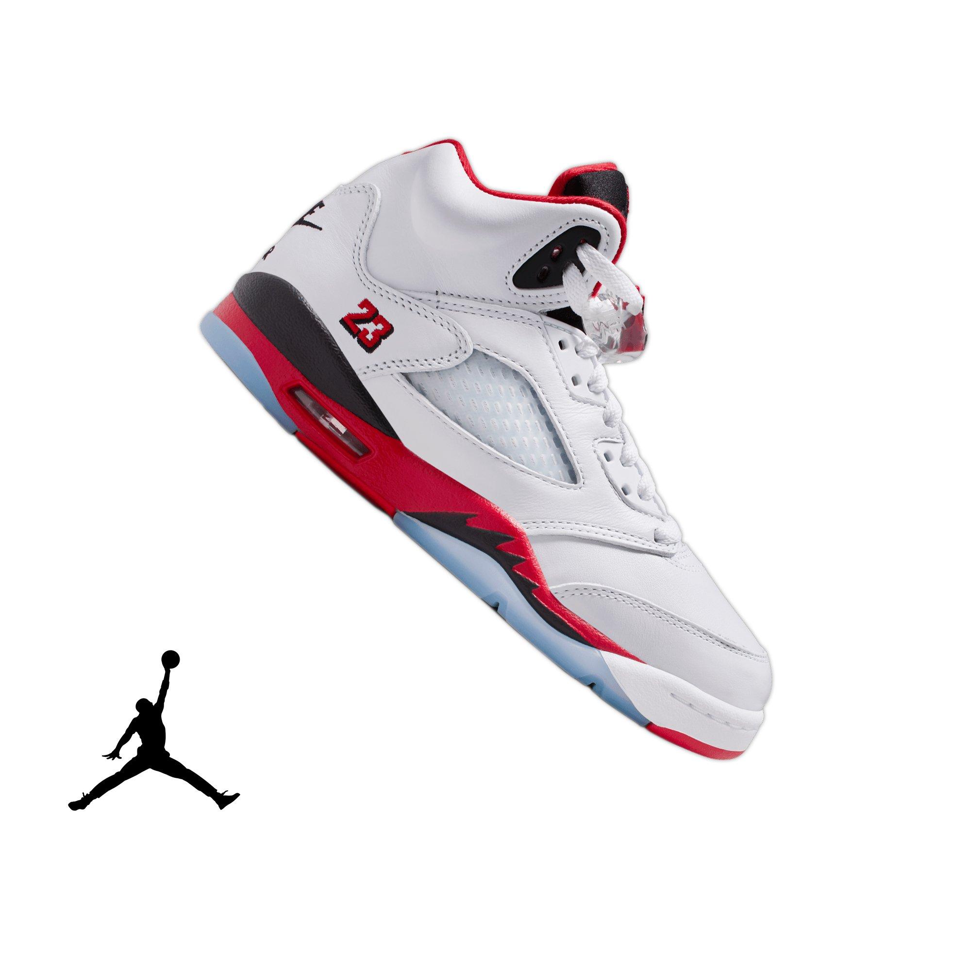 Jordan 5 Retro Grade School Kids' "Fire Red" Shoe